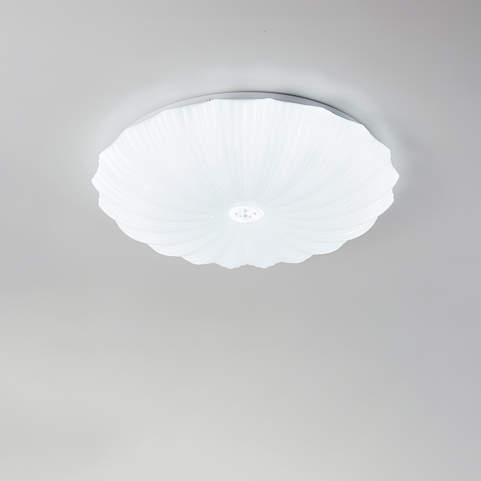 Cyvian Nordic Art Shell Round Ceiling Lamp-Neutral Decor