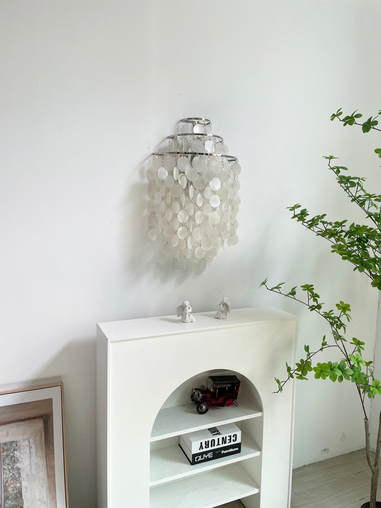 Shell Postmodern Luxury Cascading Wall Light-Neutral Decor
