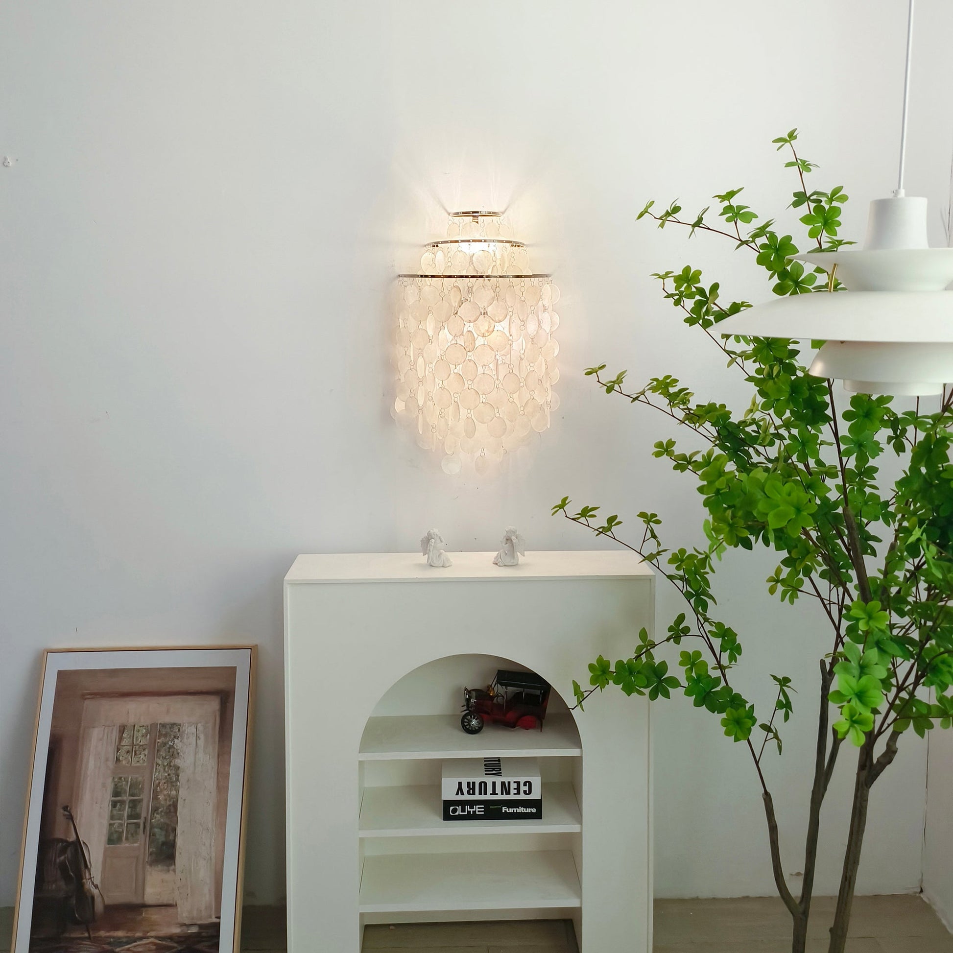 Shell Postmodern Luxury Cascading Wall Light-Neutral Decor