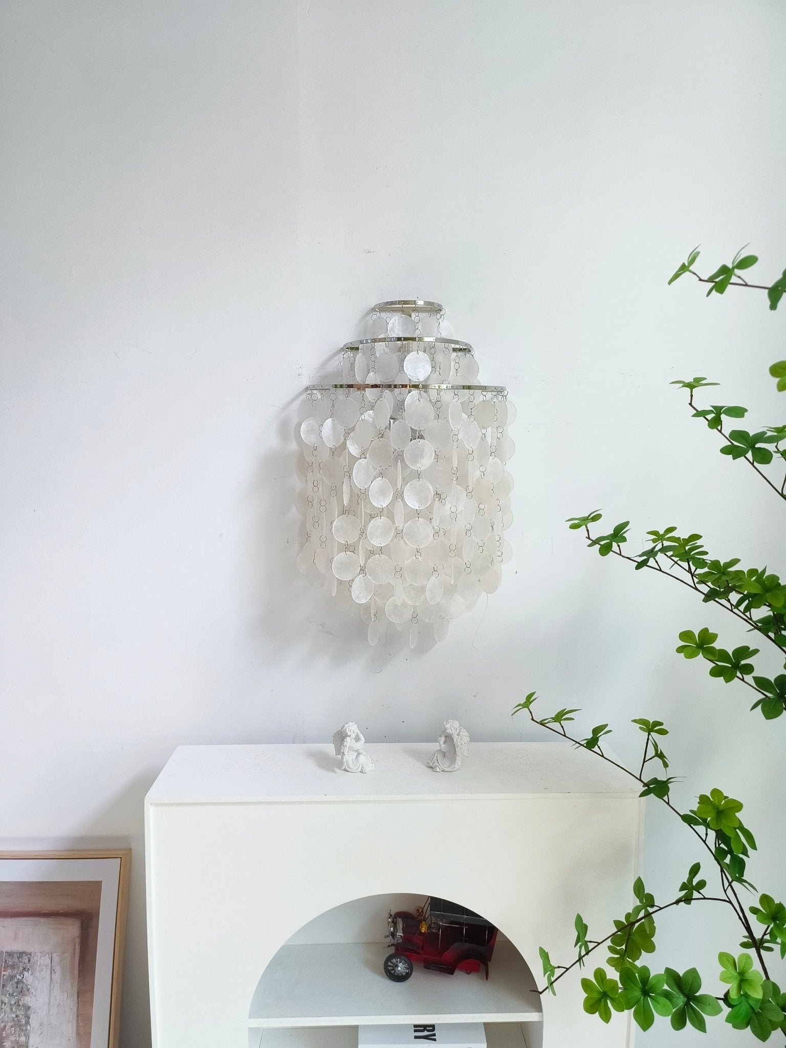 Shell Postmodern Luxury Cascading Wall Light-Neutral Decor