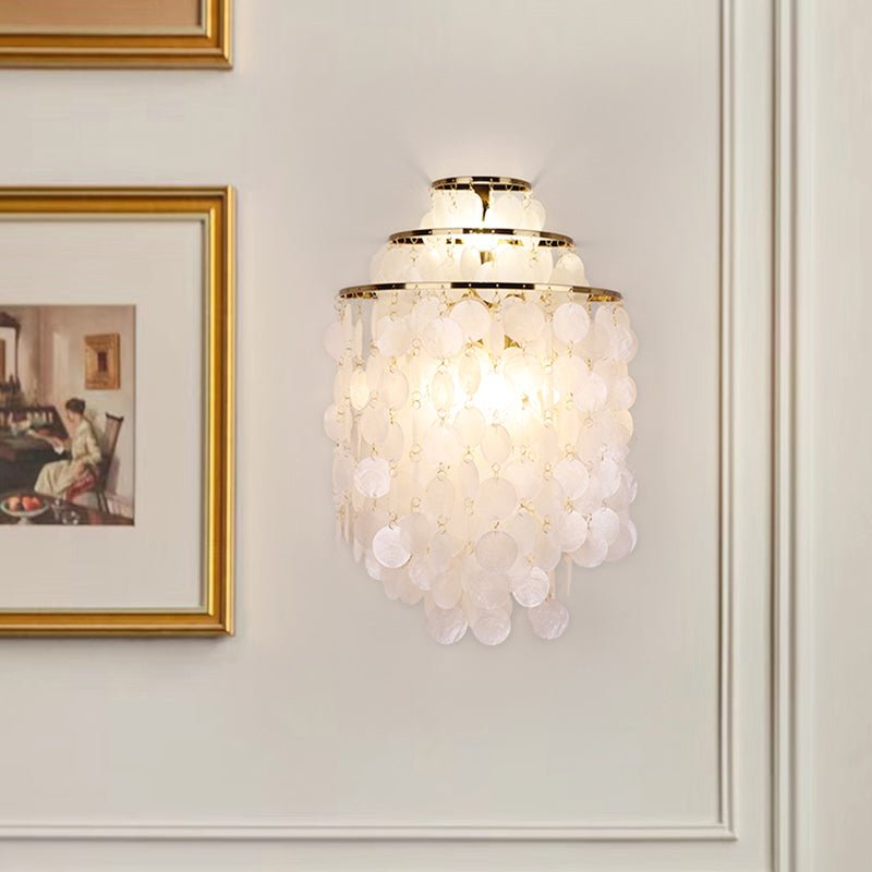Shell Postmodern Luxury Cascading Wall Light-Neutral Decor