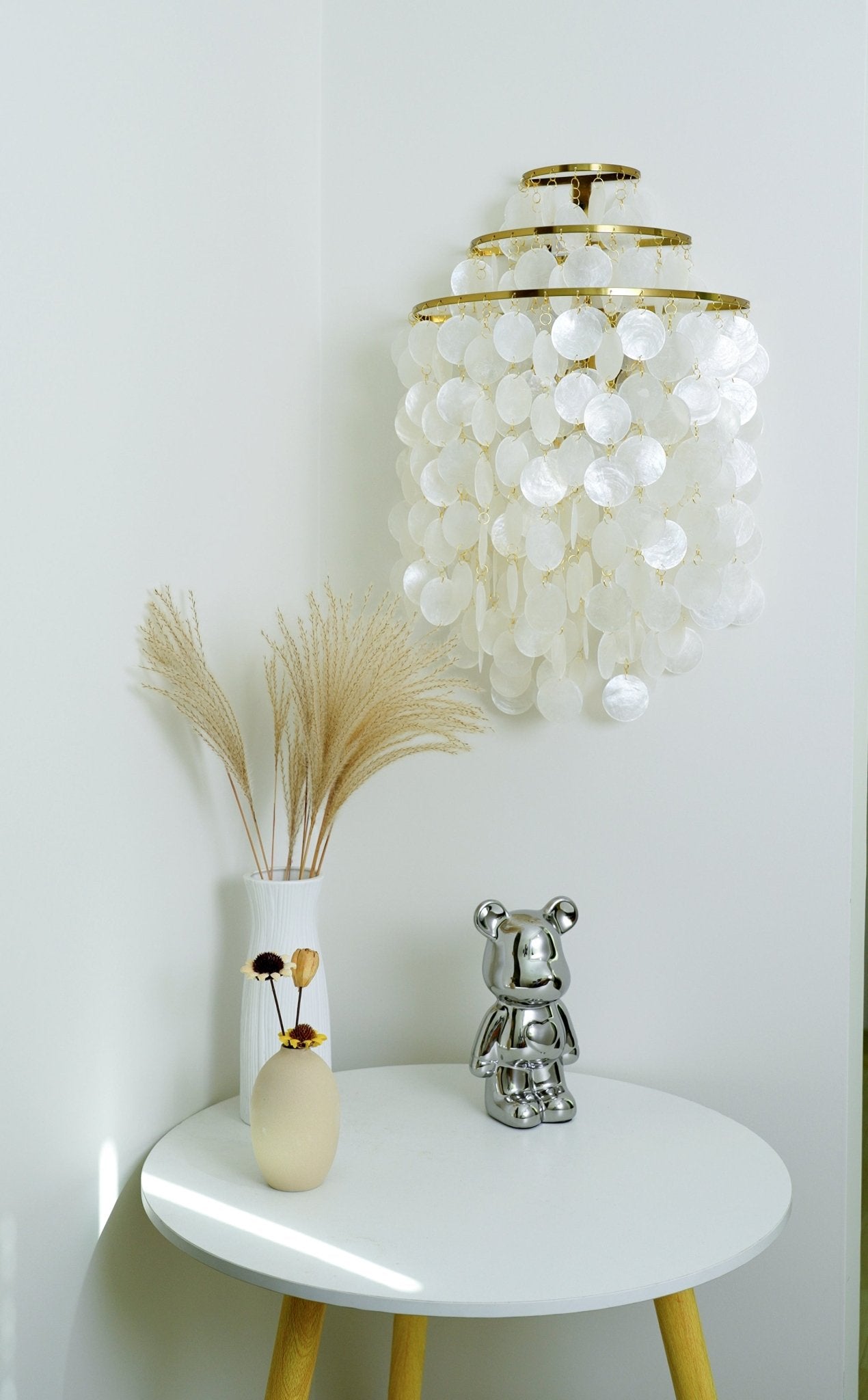 Shell Postmodern Luxury Cascading Wall Light-Neutral Decor