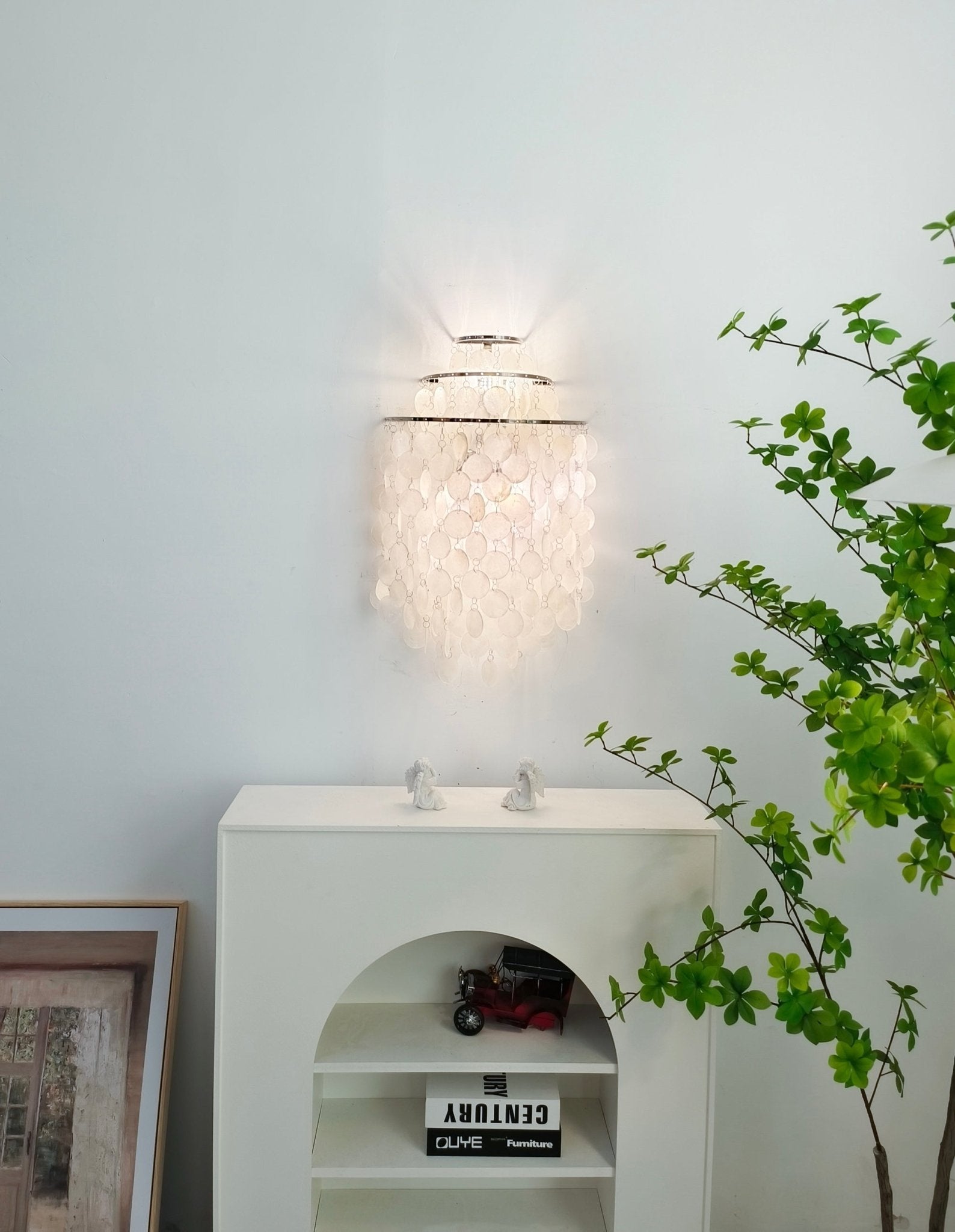 Shell Postmodern Luxury Cascading Wall Light-Neutral Decor