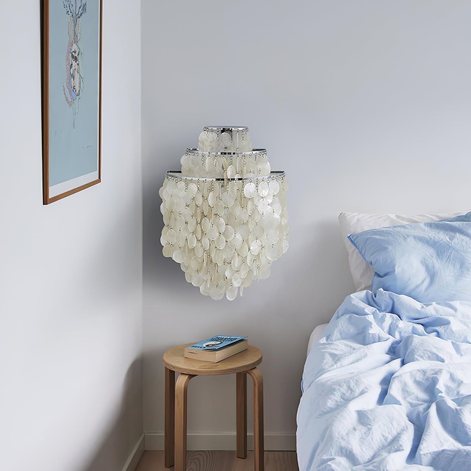Shell Postmodern Luxury Cascading Wall Light-Neutral Decor