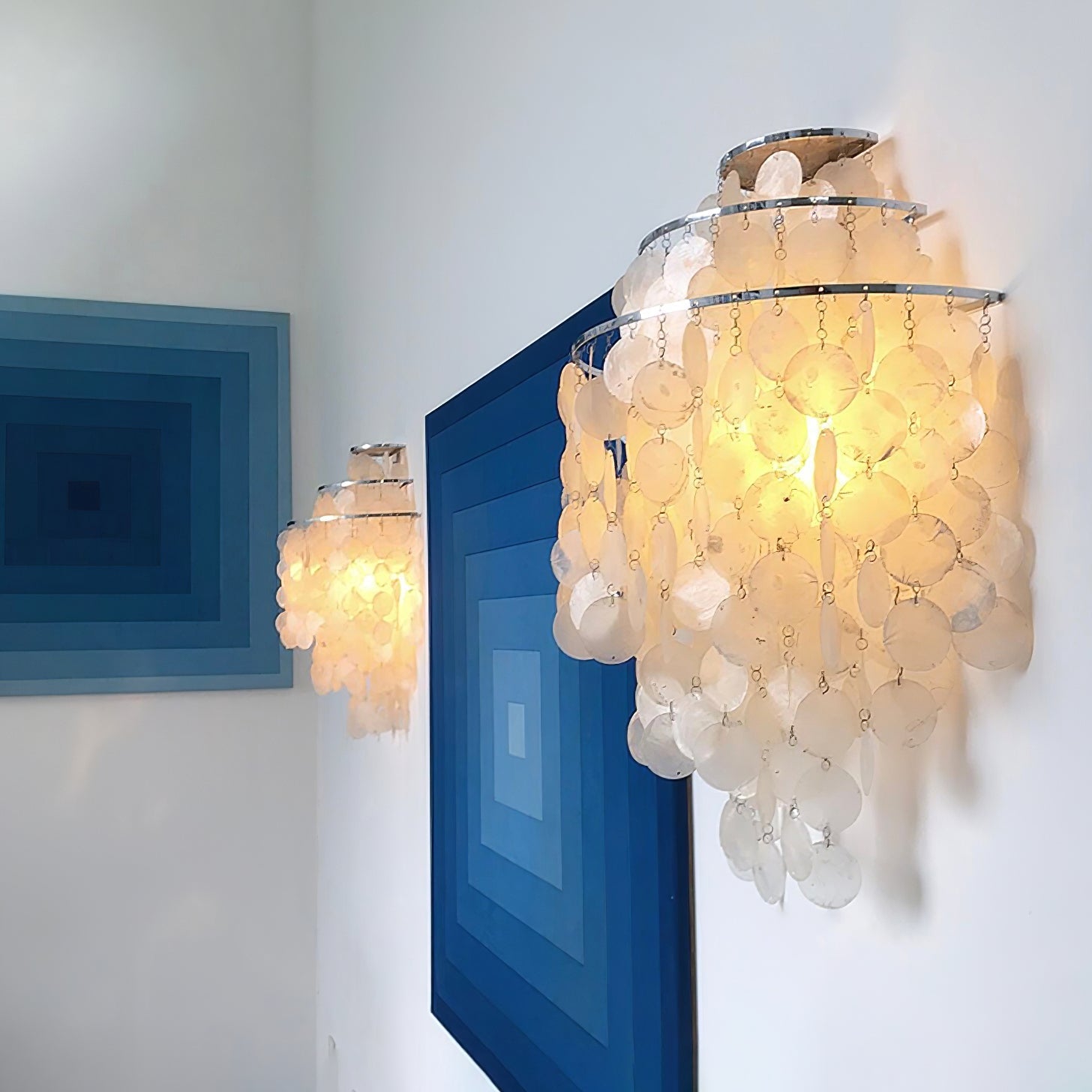 Shell Postmodern Luxury Cascading Wall Light-Neutral Decor