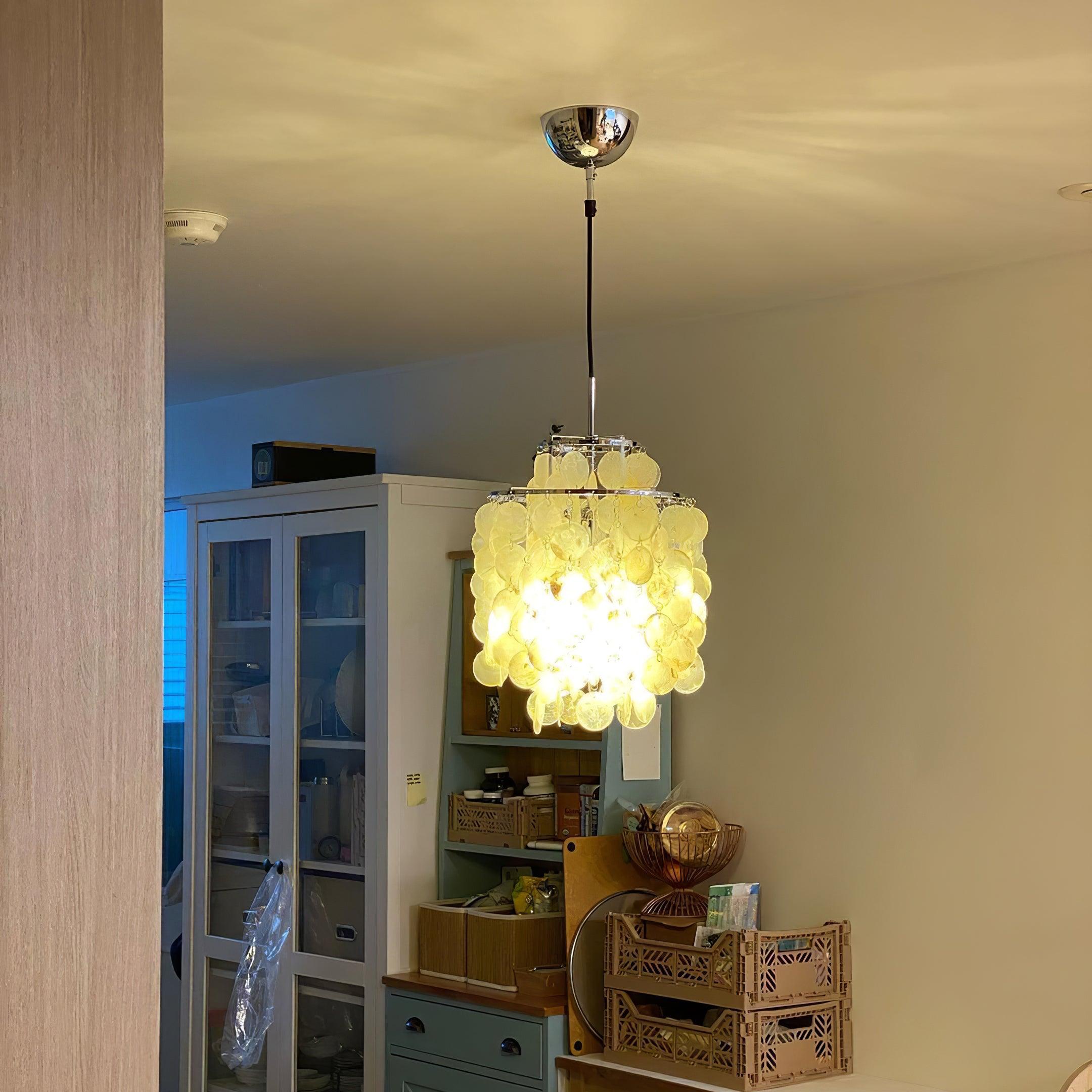 Elios Elegant Capiz Shell Chandelier