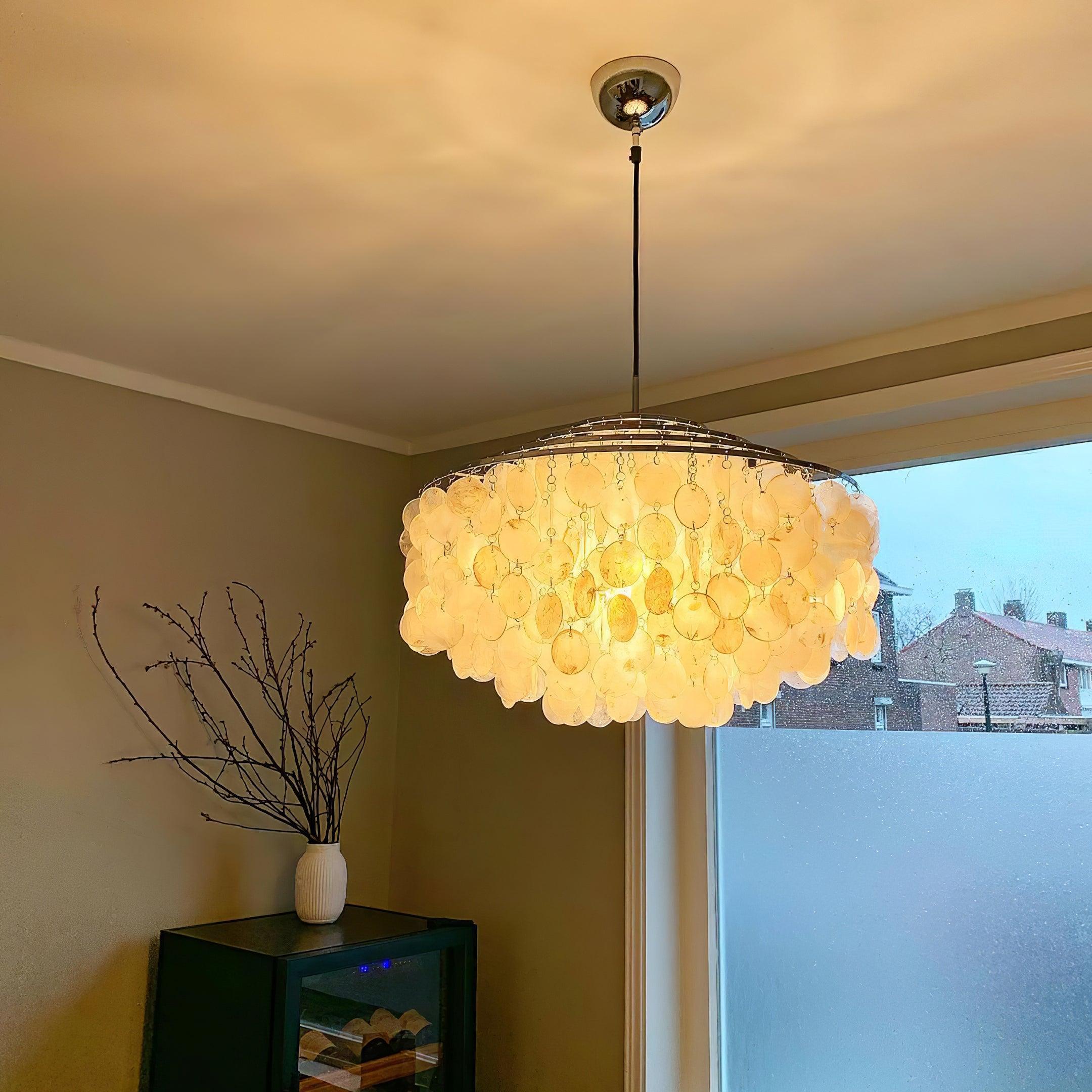 Elios Elegant Capiz Shell Chandelier
