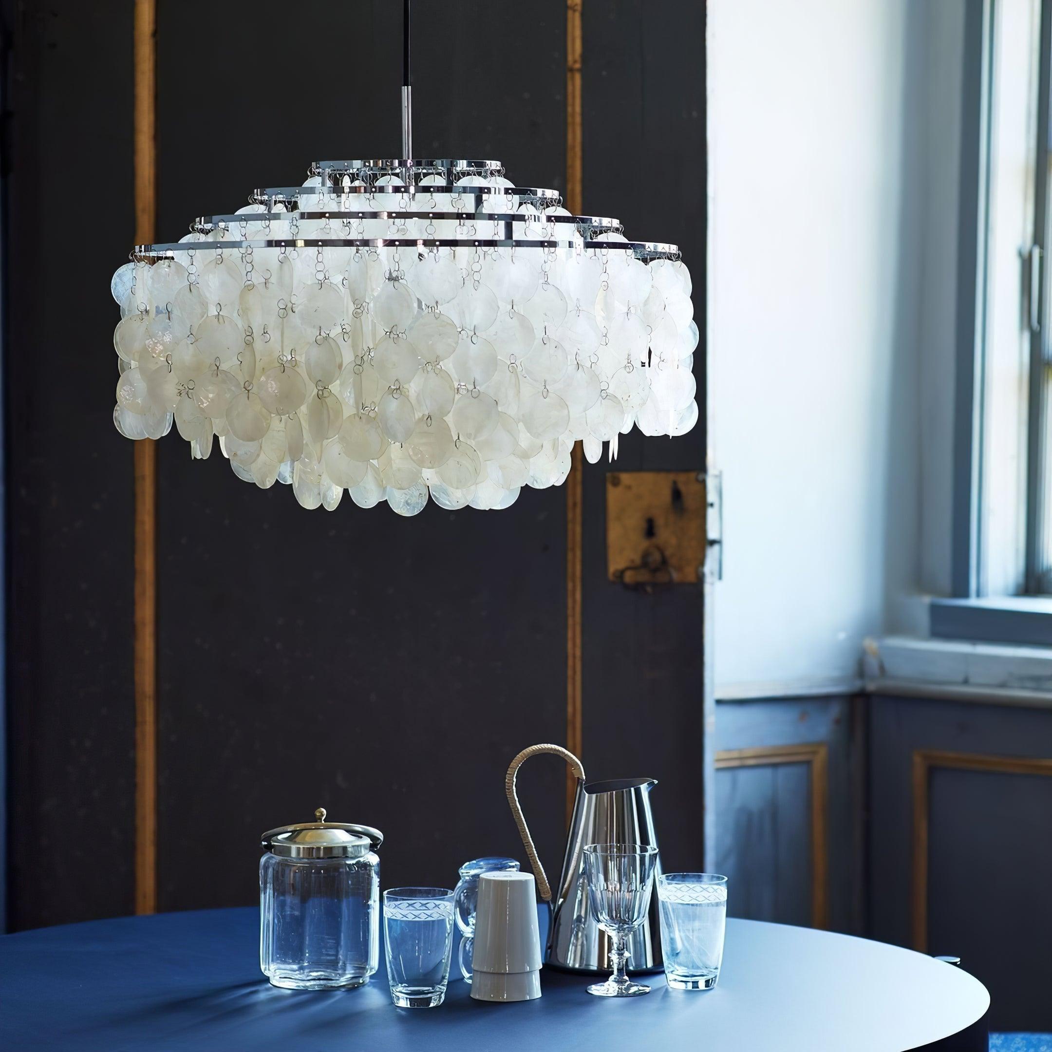 Elios Elegant Capiz Shell Chandelier