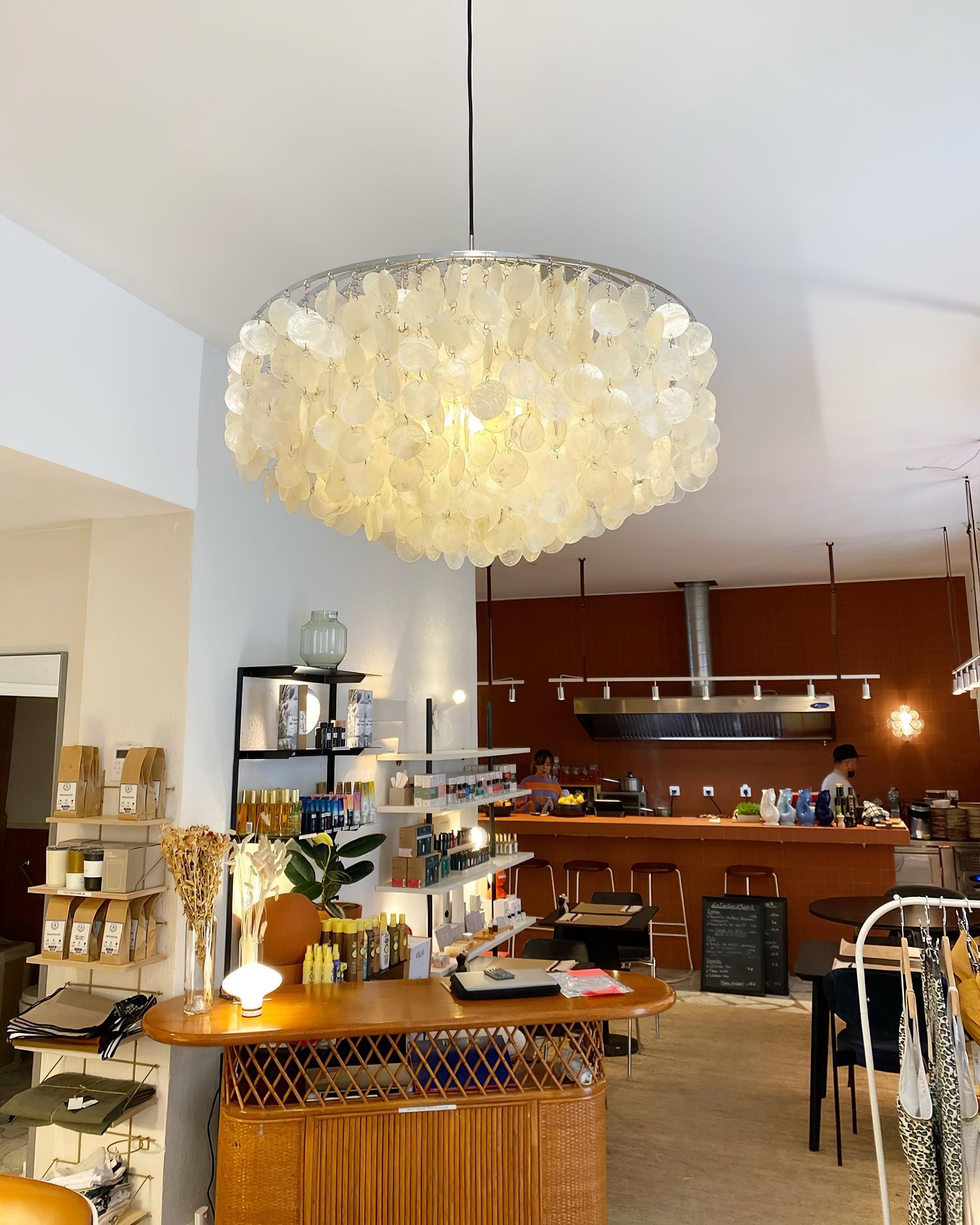 Elios Elegant Capiz Shell Chandelier