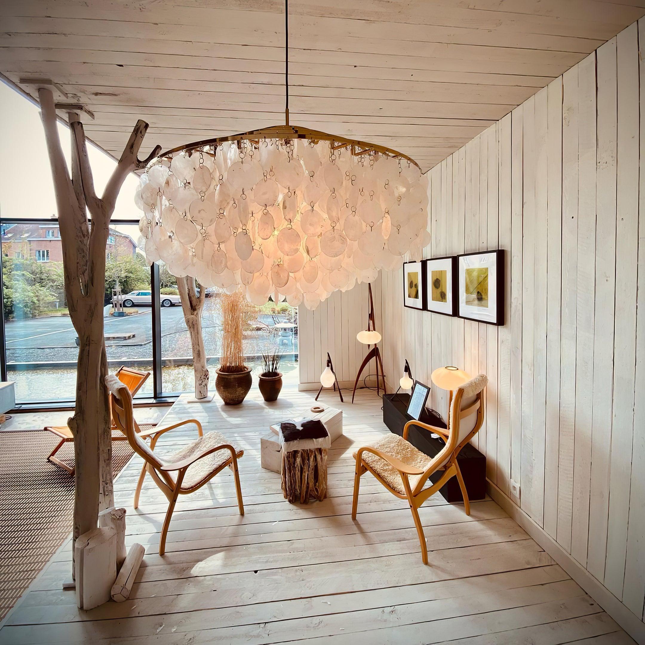 Elios Elegant Capiz Shell Chandelier
