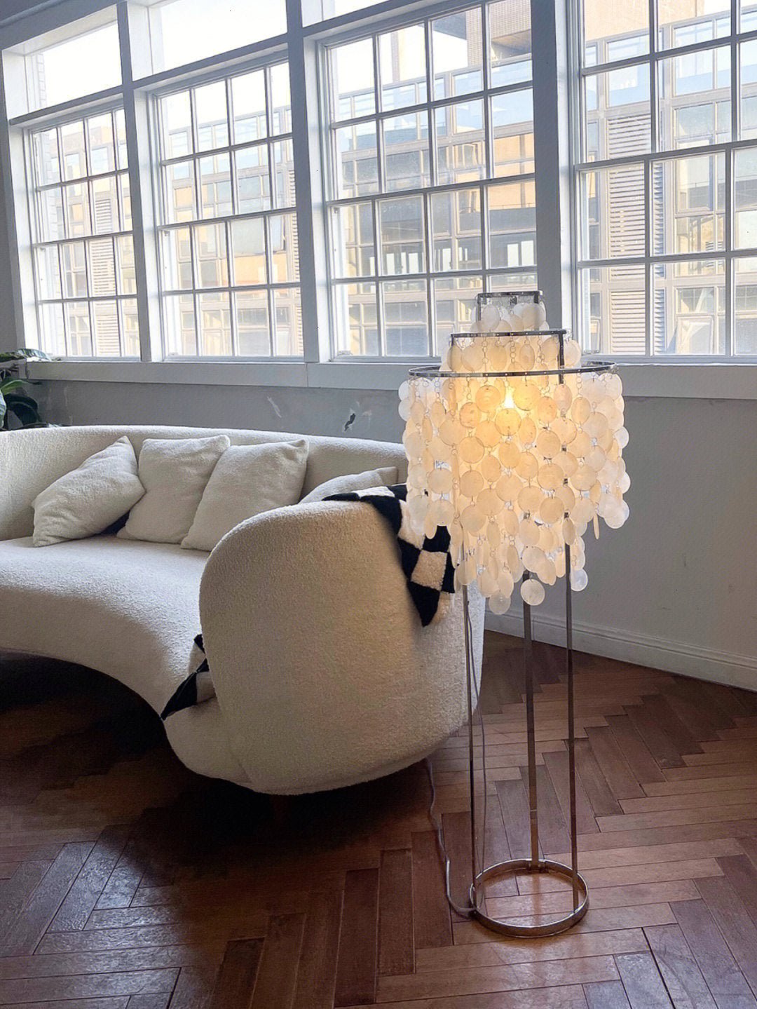 Wern Glam Glass Floor Lamp-Neutral Decor