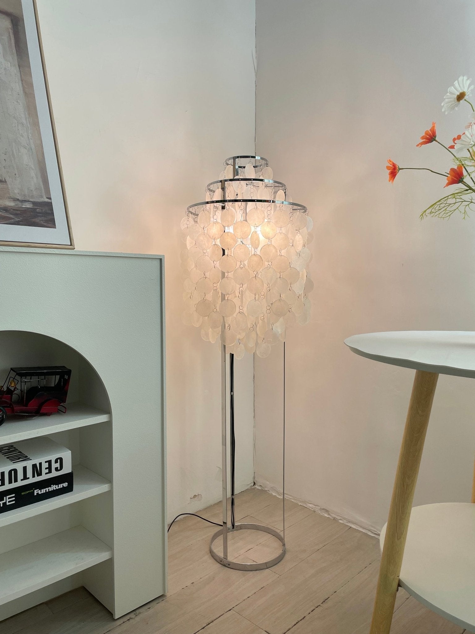 Wern Glam Glass Floor Lamp-Neutral Decor