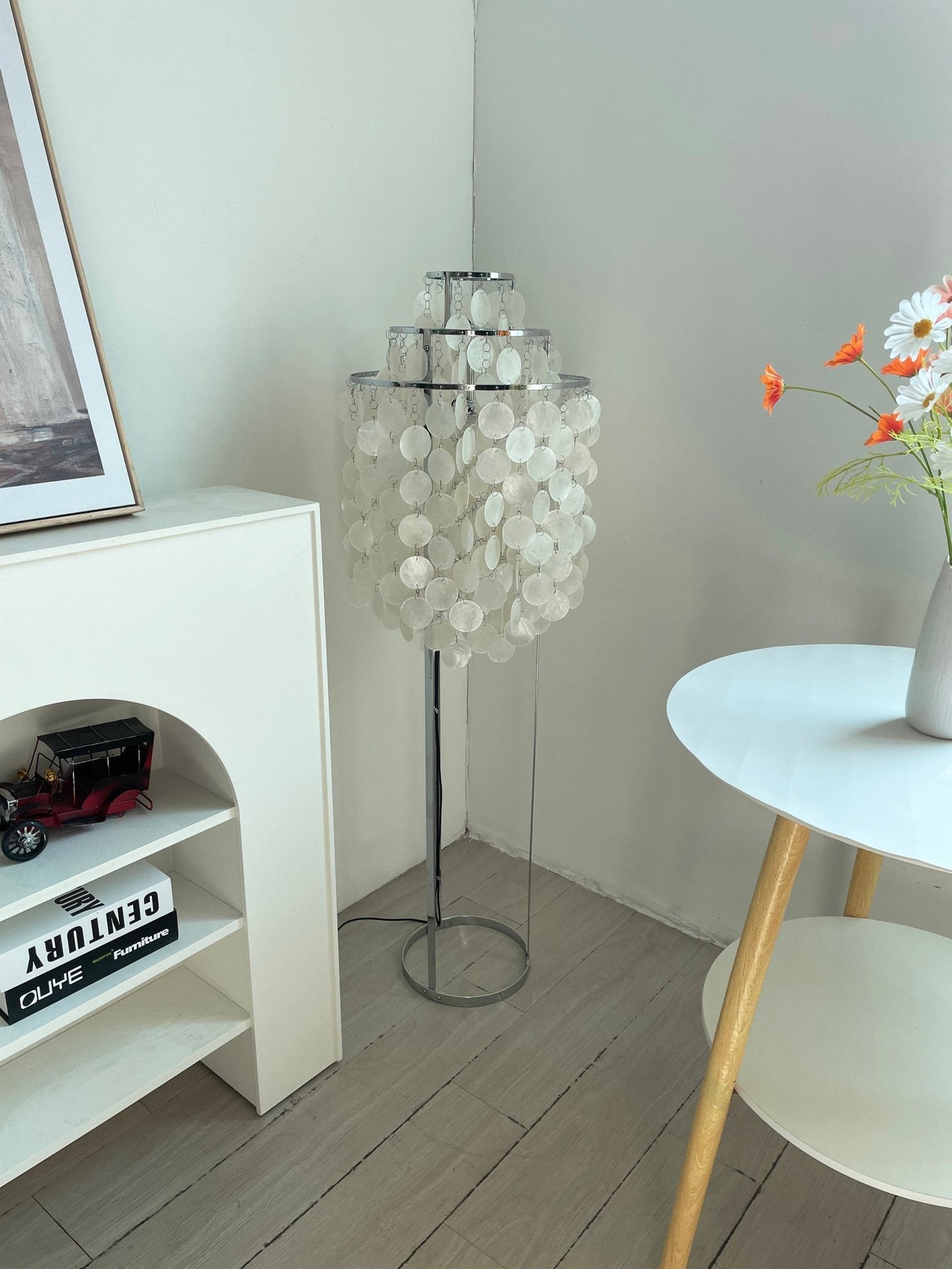 Wern Glam Glass Floor Lamp-Neutral Decor