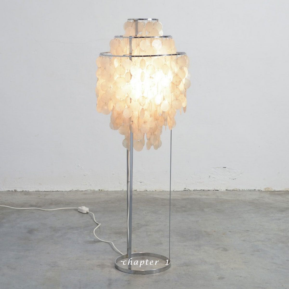Wern Glam Glass Floor Lamp-Neutral Decor