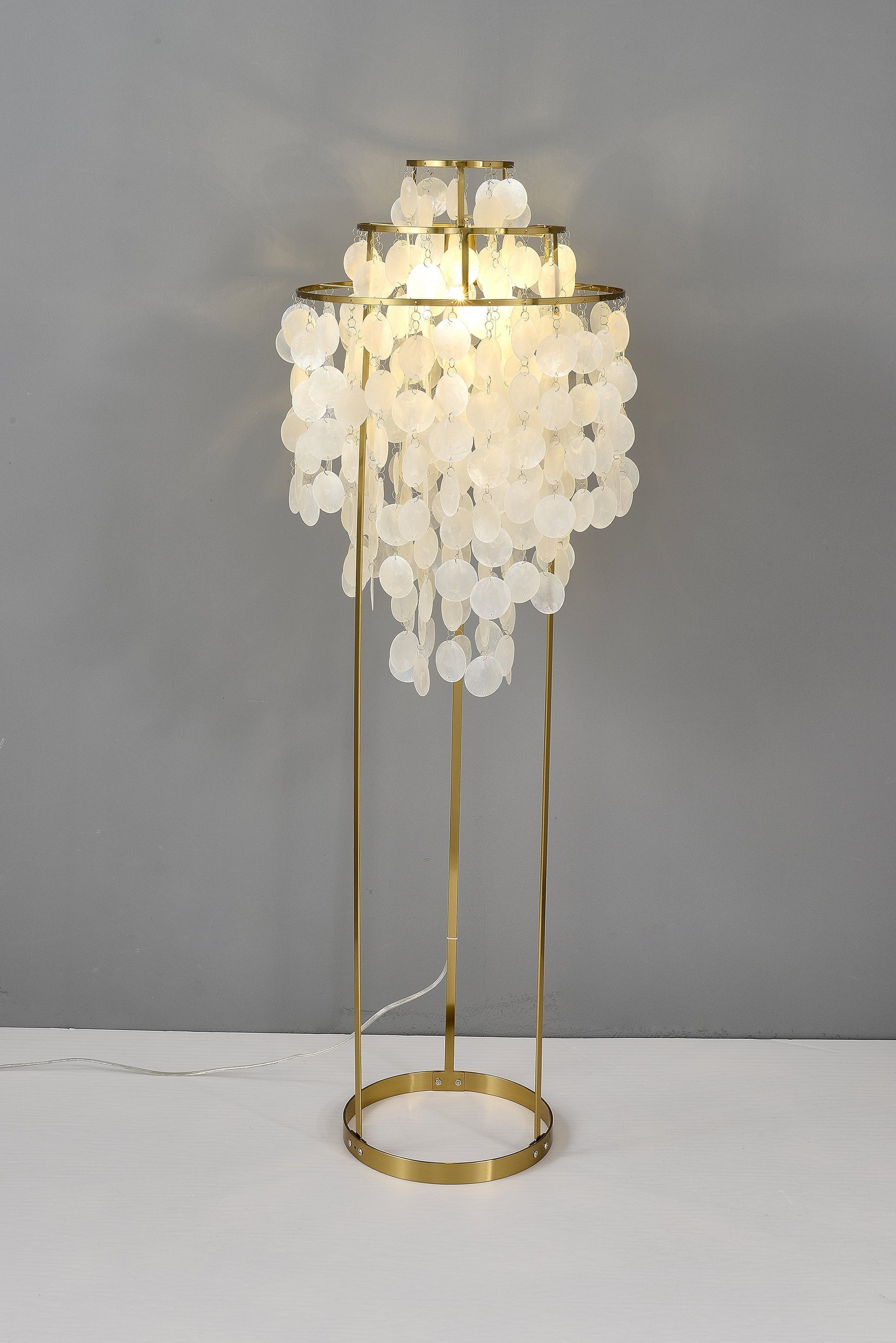 Wern Glam Glass Floor Lamp-Neutral Decor