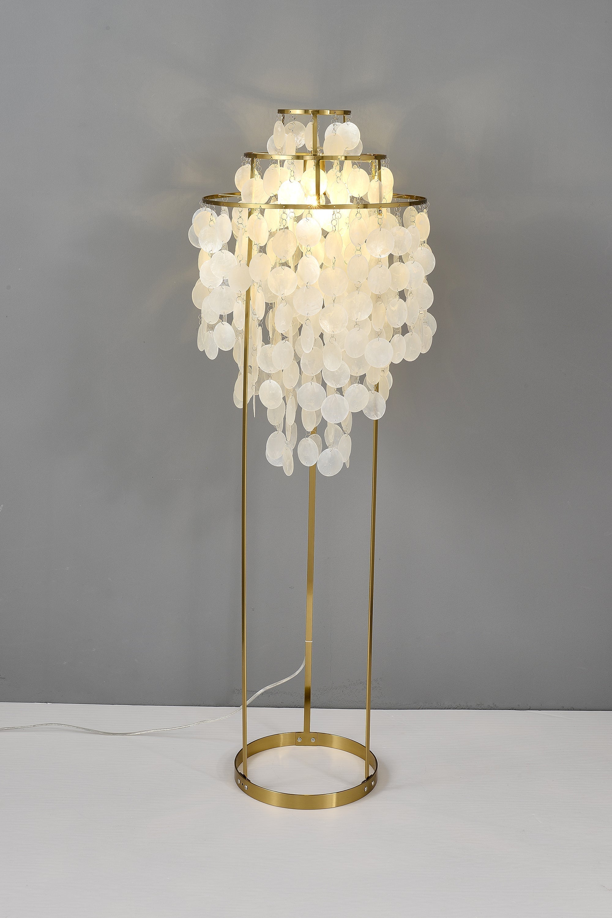 Wern Glam Glass Floor Lamp-Neutral Decor