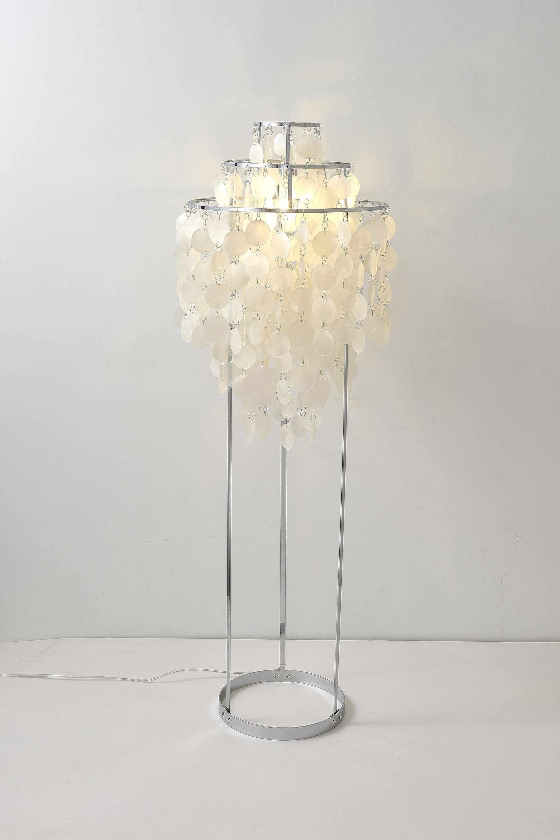Wern Glam Glass Floor Lamp-Neutral Decor