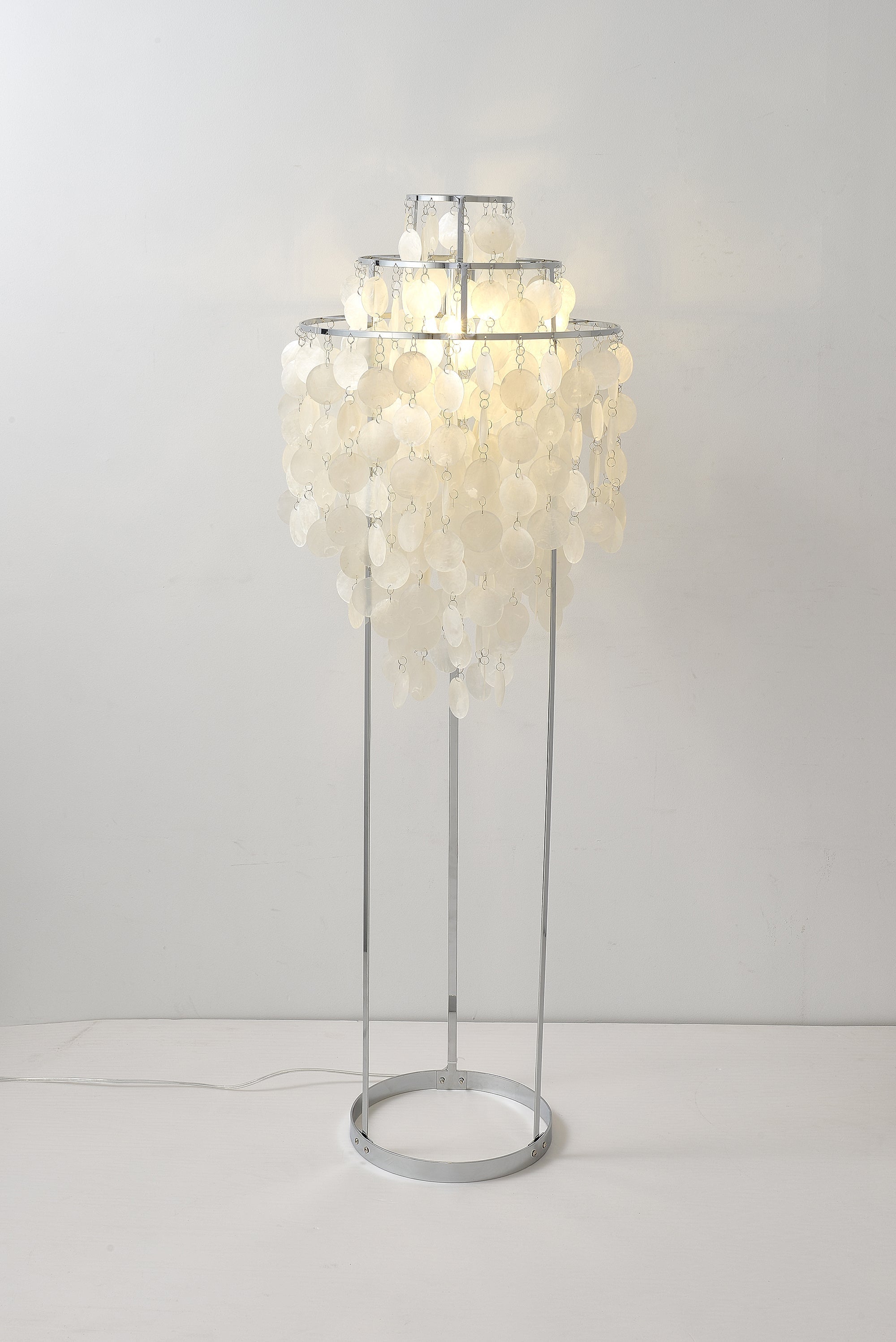 Wern Glam Glass Floor Lamp-Neutral Decor