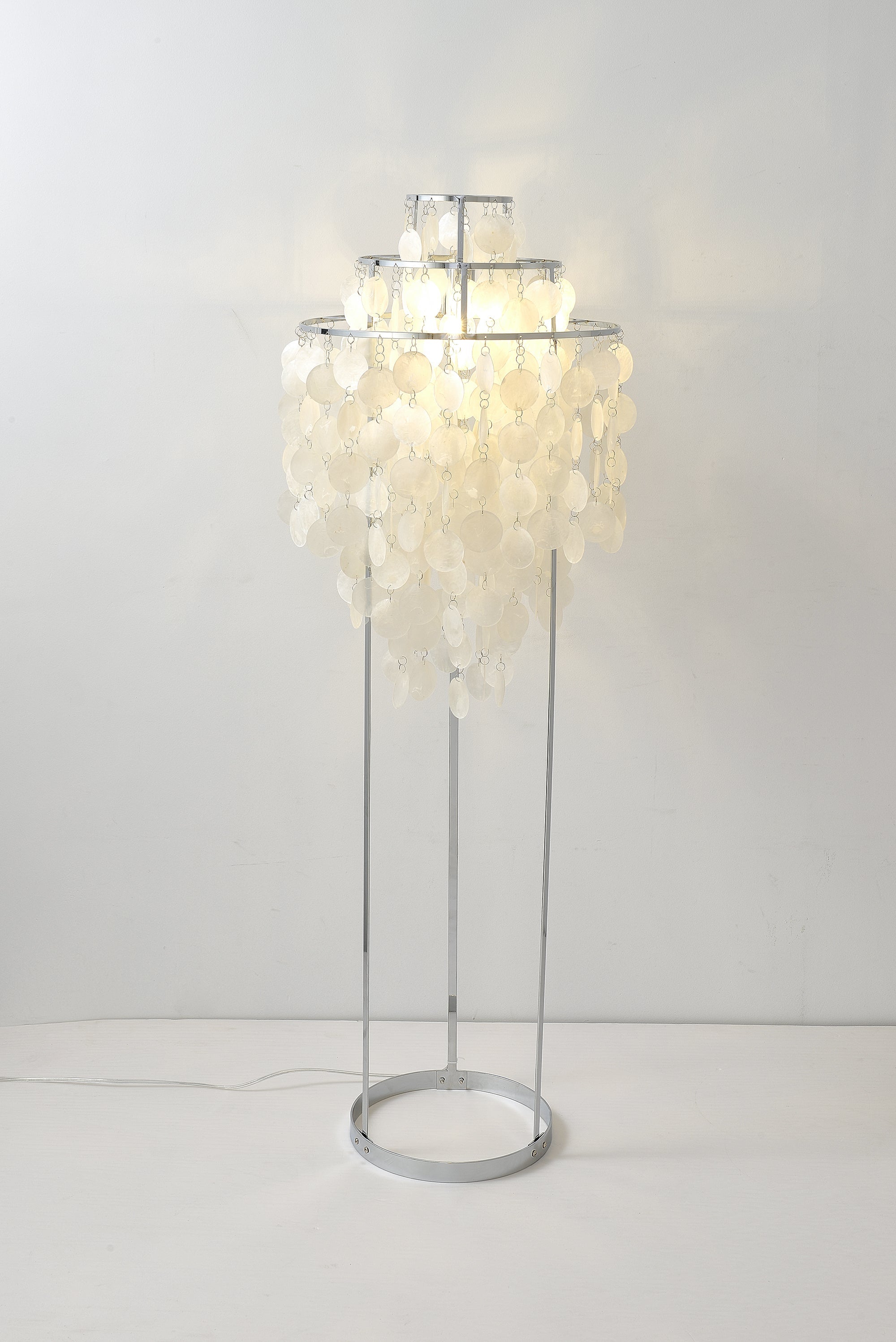 Wern Glam Glass Floor Lamp-Neutral Decor