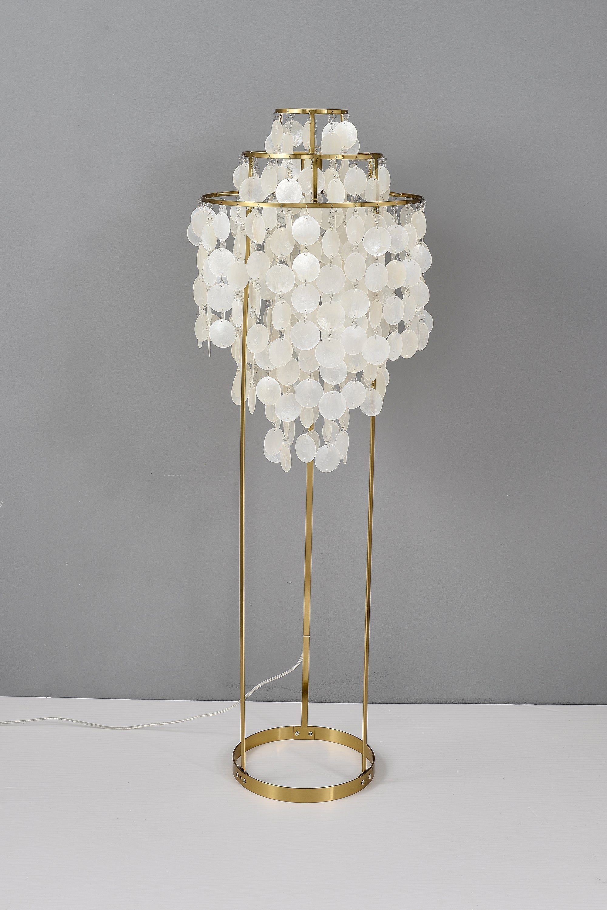 Wern Glam Glass Floor Lamp-Neutral Decor