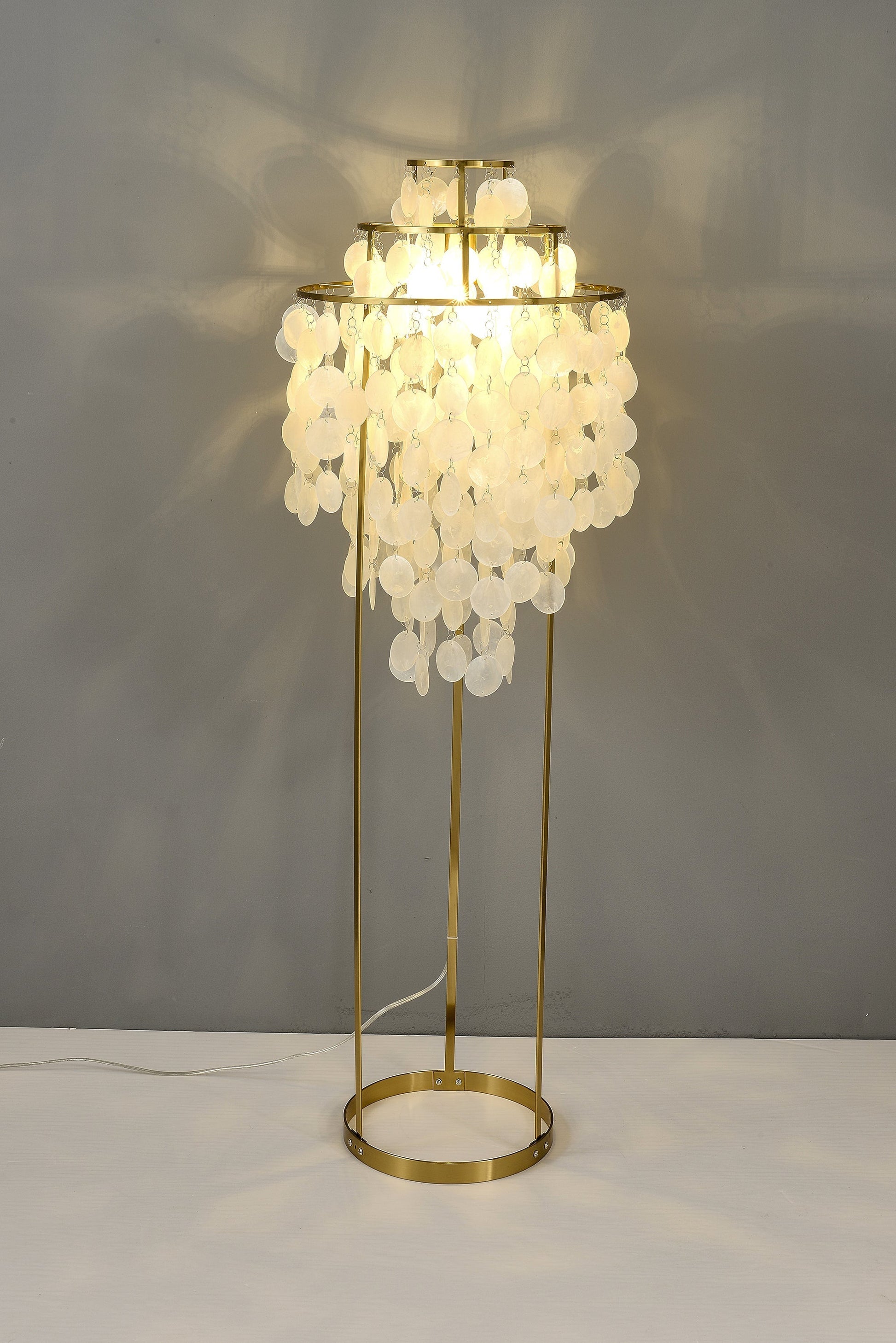 Wern Glam Glass Floor Lamp-Neutral Decor