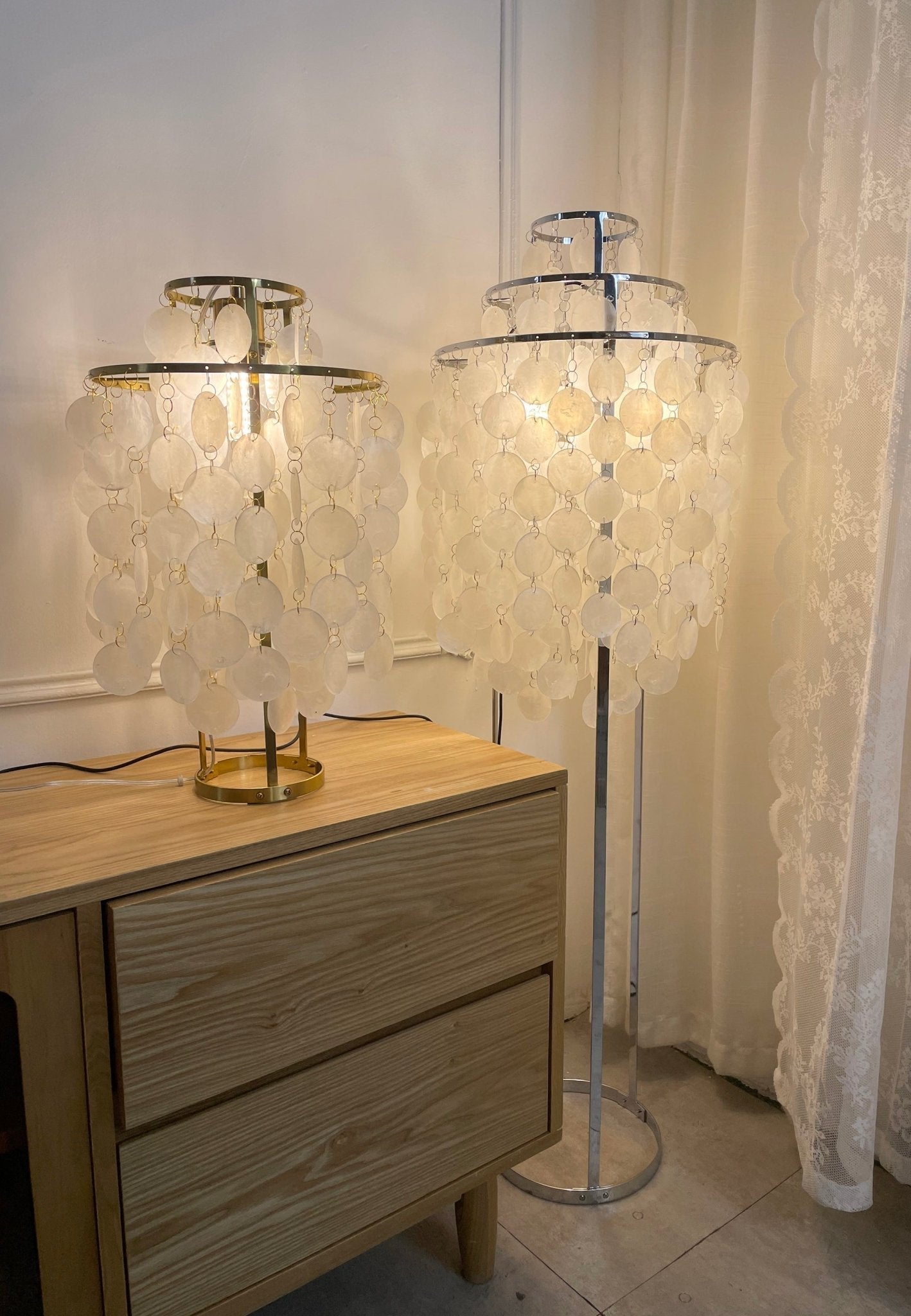 Wern Glam Glass Floor Lamp-Neutral Decor