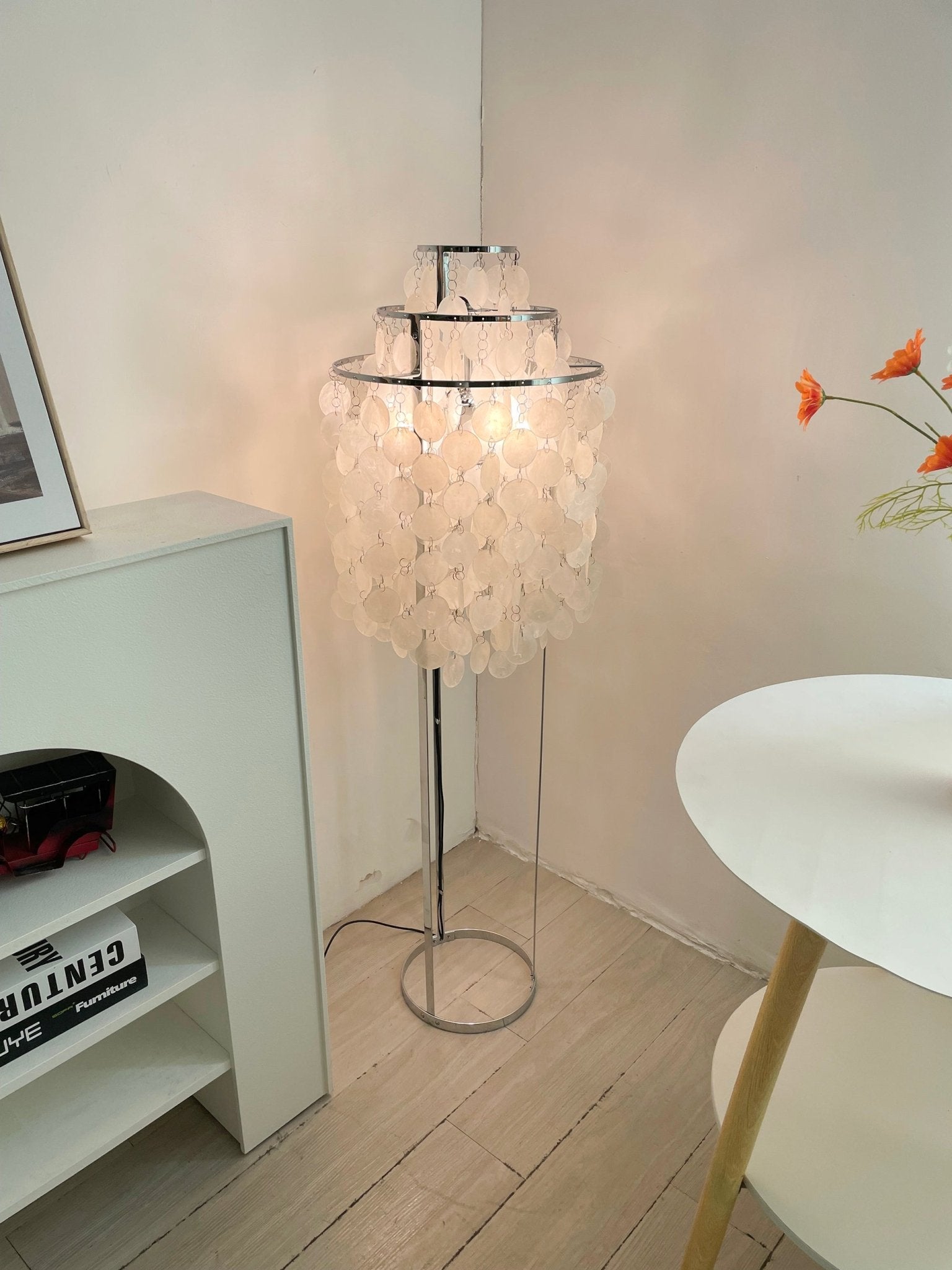Wern Glam Glass Floor Lamp-Neutral Decor