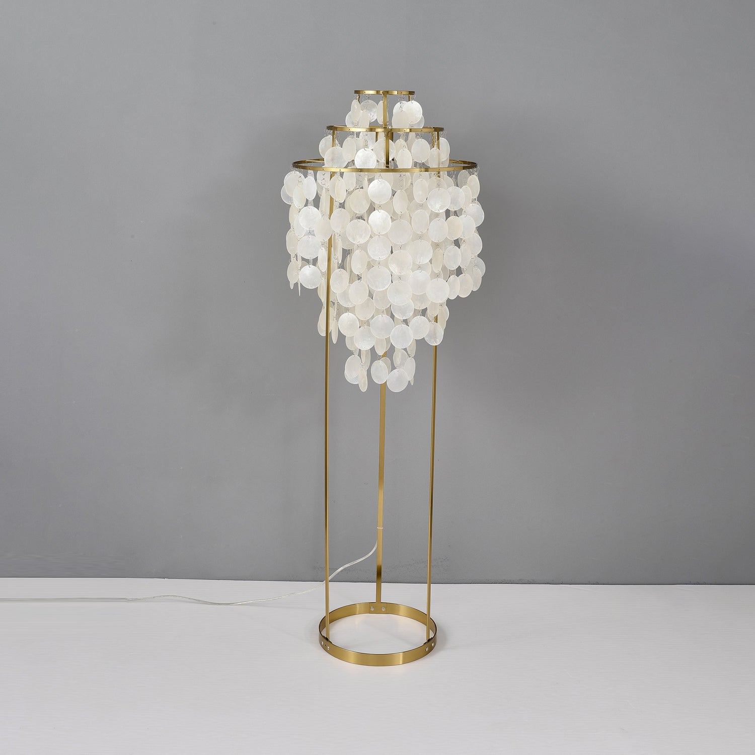 Wern Glam Glass Floor Lamp-Neutral Decor