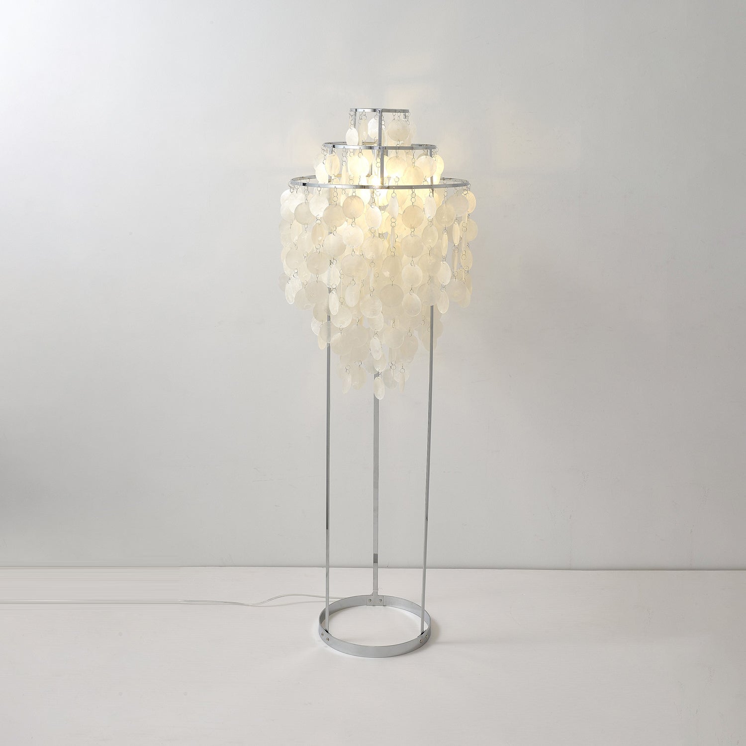 Wern Glam Glass Floor Lamp-Neutral Decor