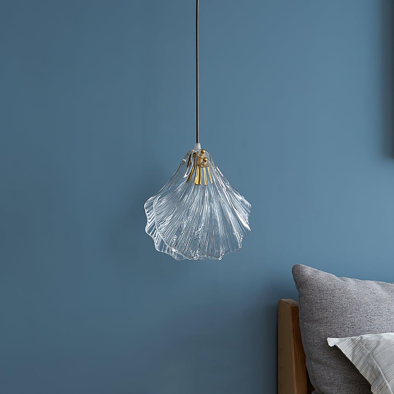 Covene Nordic Art Shell Mini Swag Glass Pendant Light-Neutral Decor
