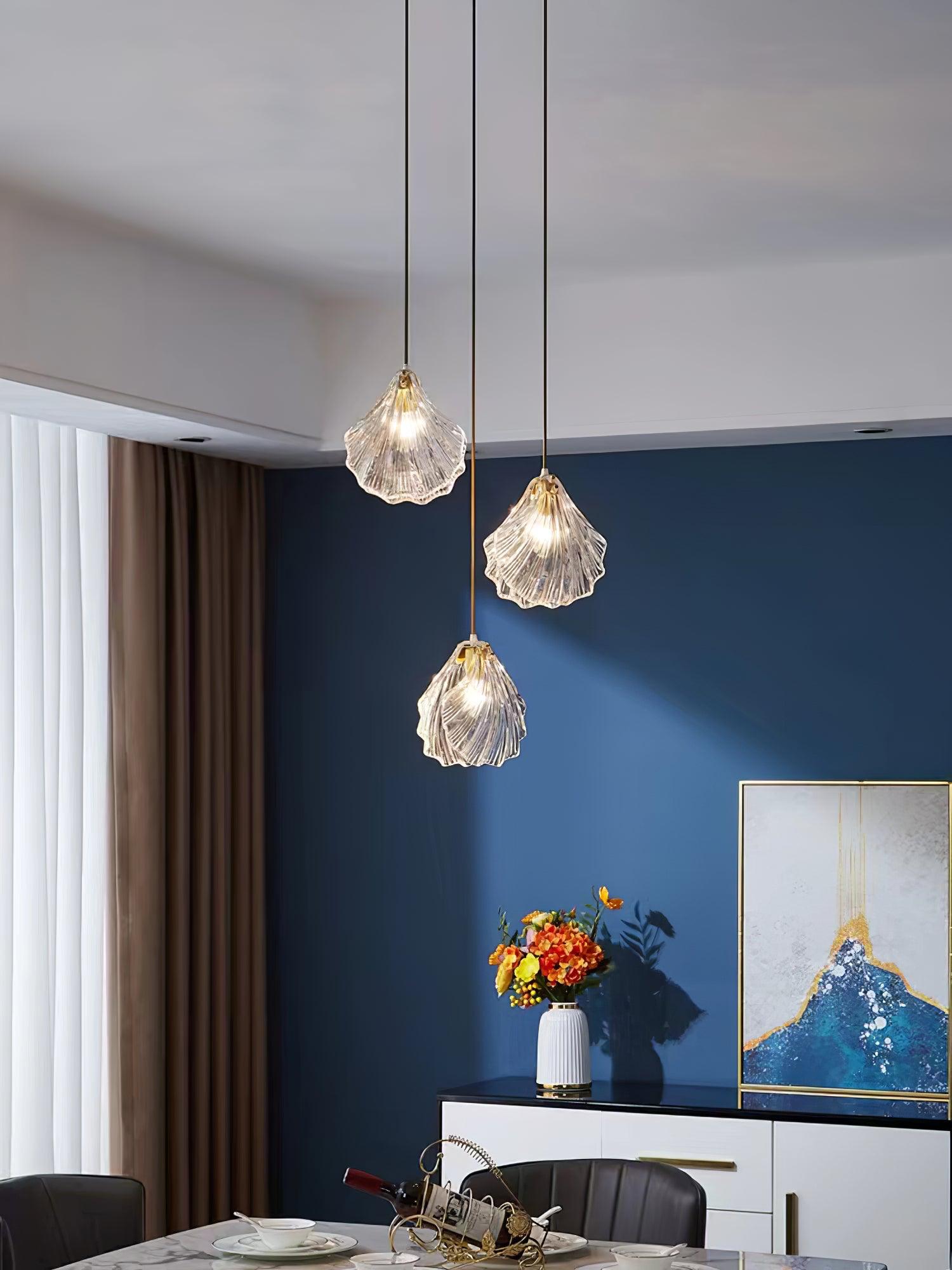 Veda Pendant Lamp Glass Shell Artistic Elegant-Neutral Decor