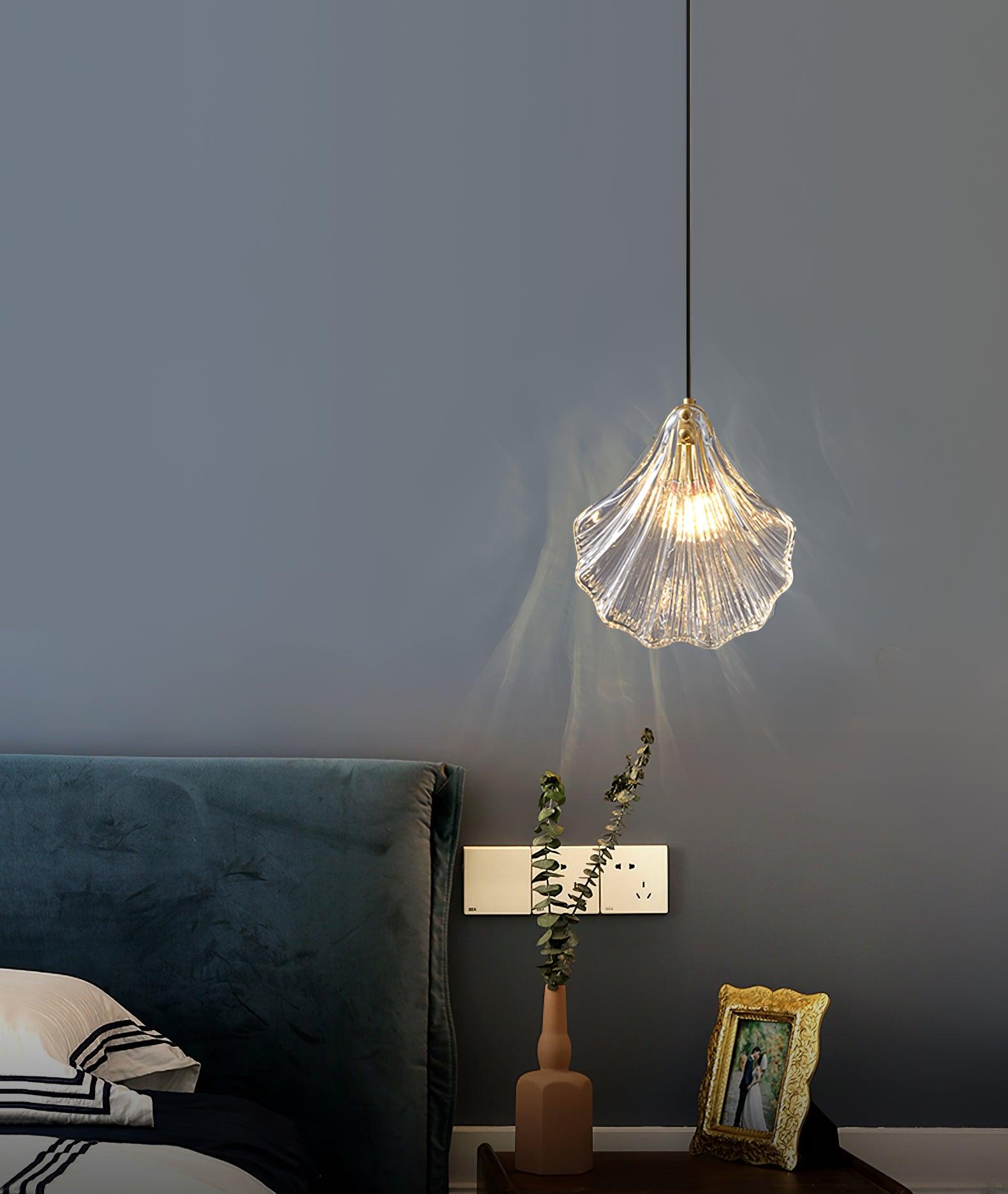 Covene Nordic Art Shell Mini Swag Glass Pendant Light-Neutral Decor