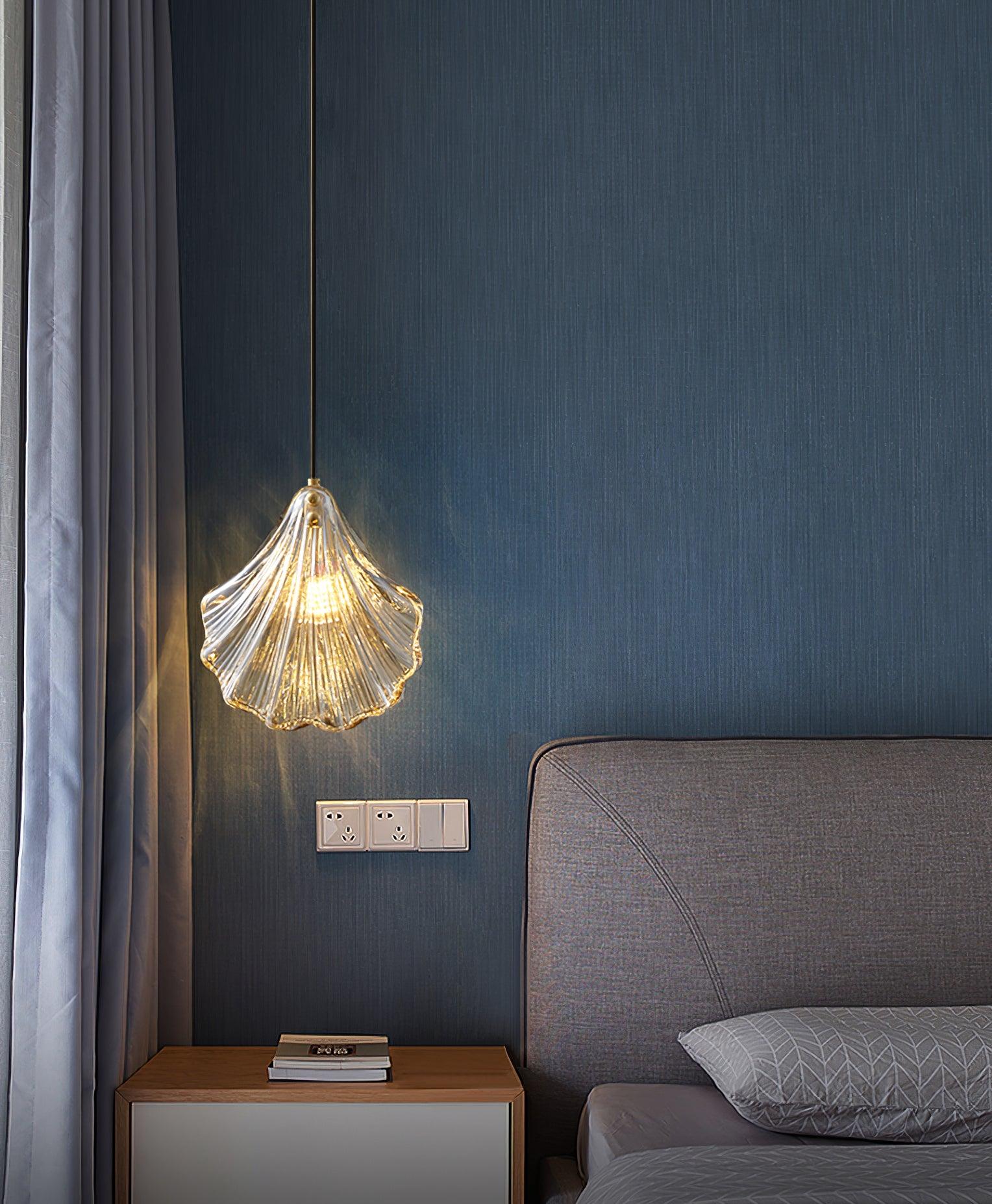 Covene Nordic Art Shell Mini Swag Glass Pendant Light-Neutral Decor