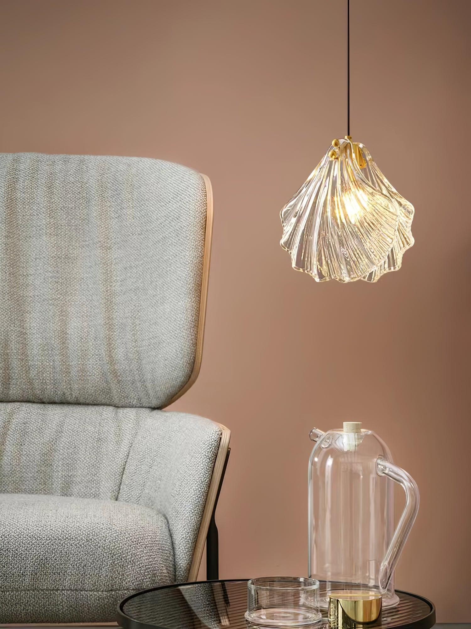 Veda Pendant Lamp Glass Shell Artistic Elegant-Neutral Decor