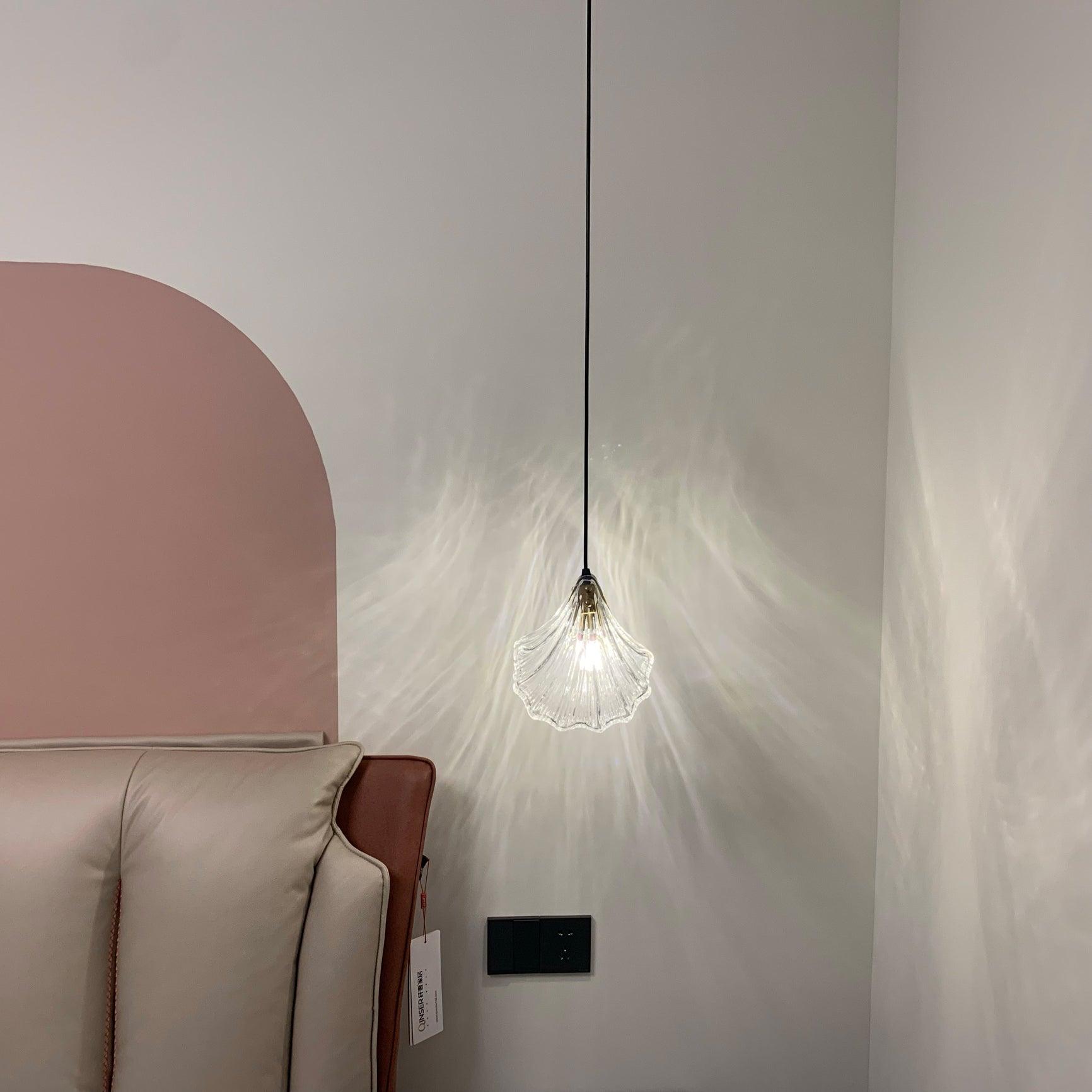 Covene Nordic Art Shell Mini Swag Glass Pendant Light-Neutral Decor