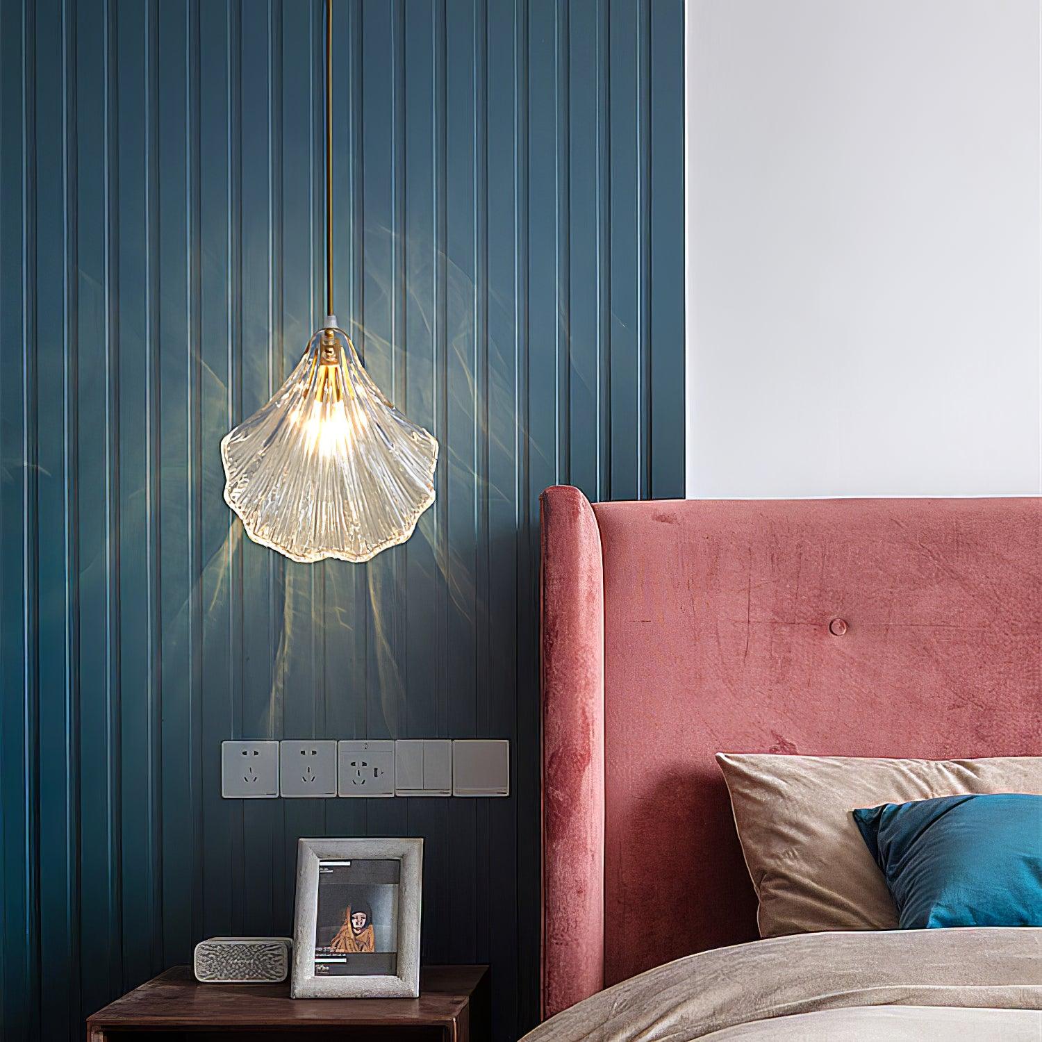Covene Nordic Art Shell Mini Swag Glass Pendant Light-Neutral Decor