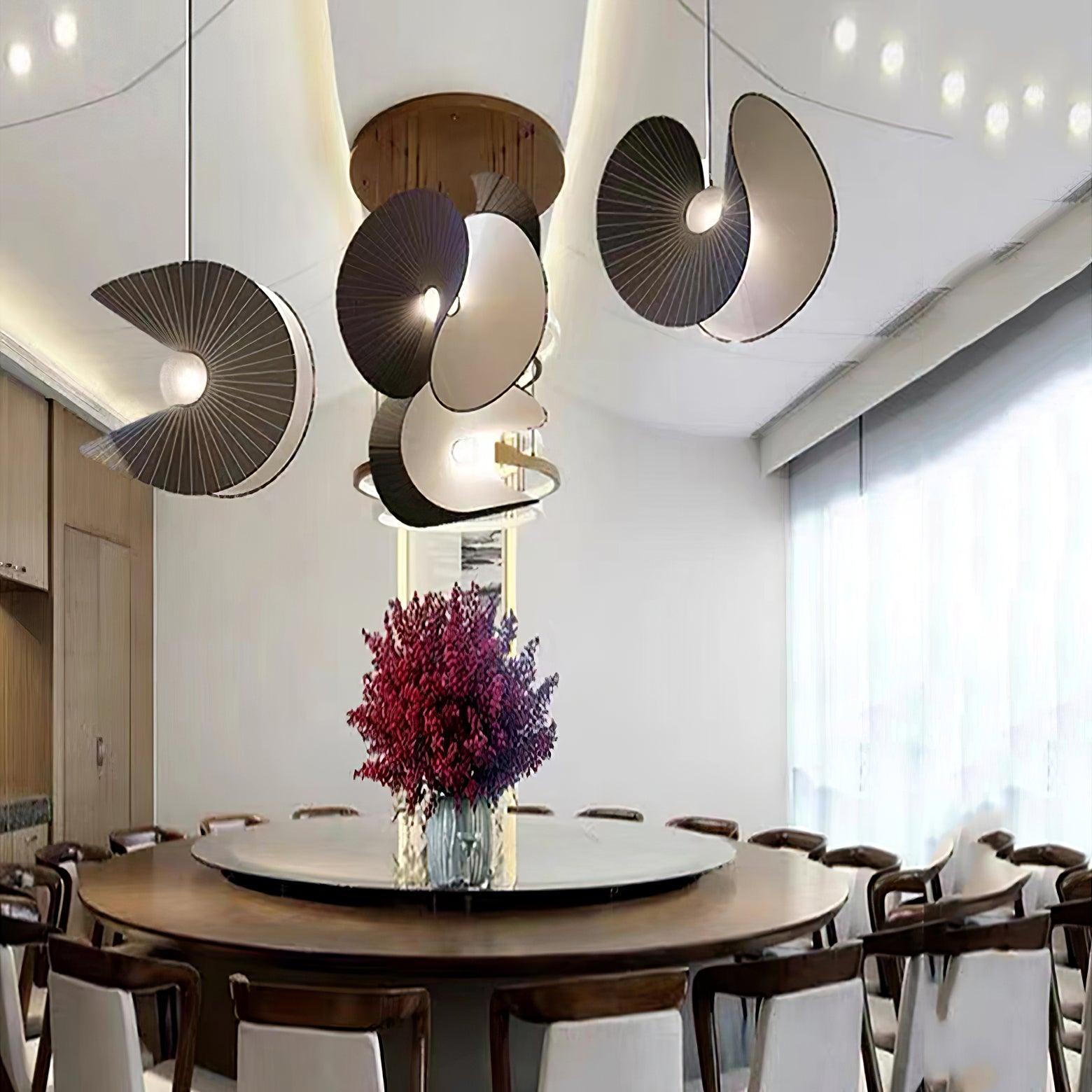Mavira Fabric Pendant Light-Neutral Decor