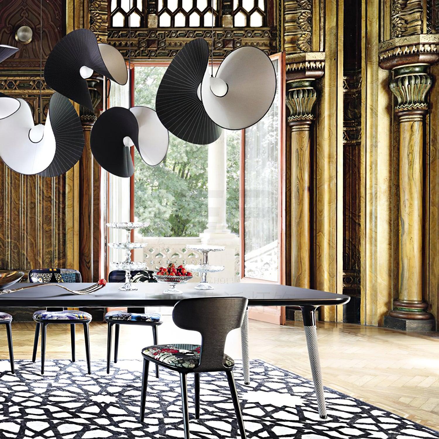 Mavira Fabric Pendant Light-Neutral Decor