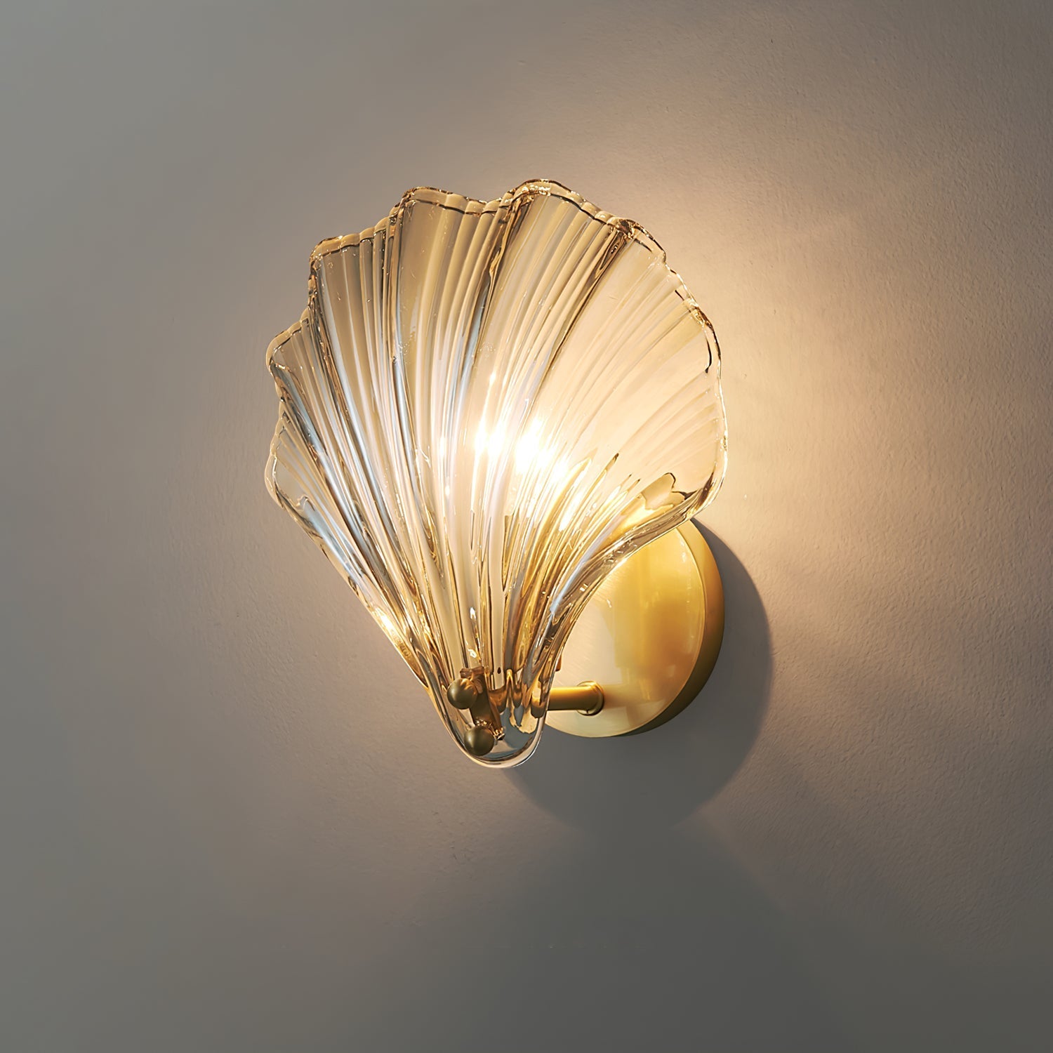 Neo Premium Elegance Brass Glass Wall Light-Neutral Decor