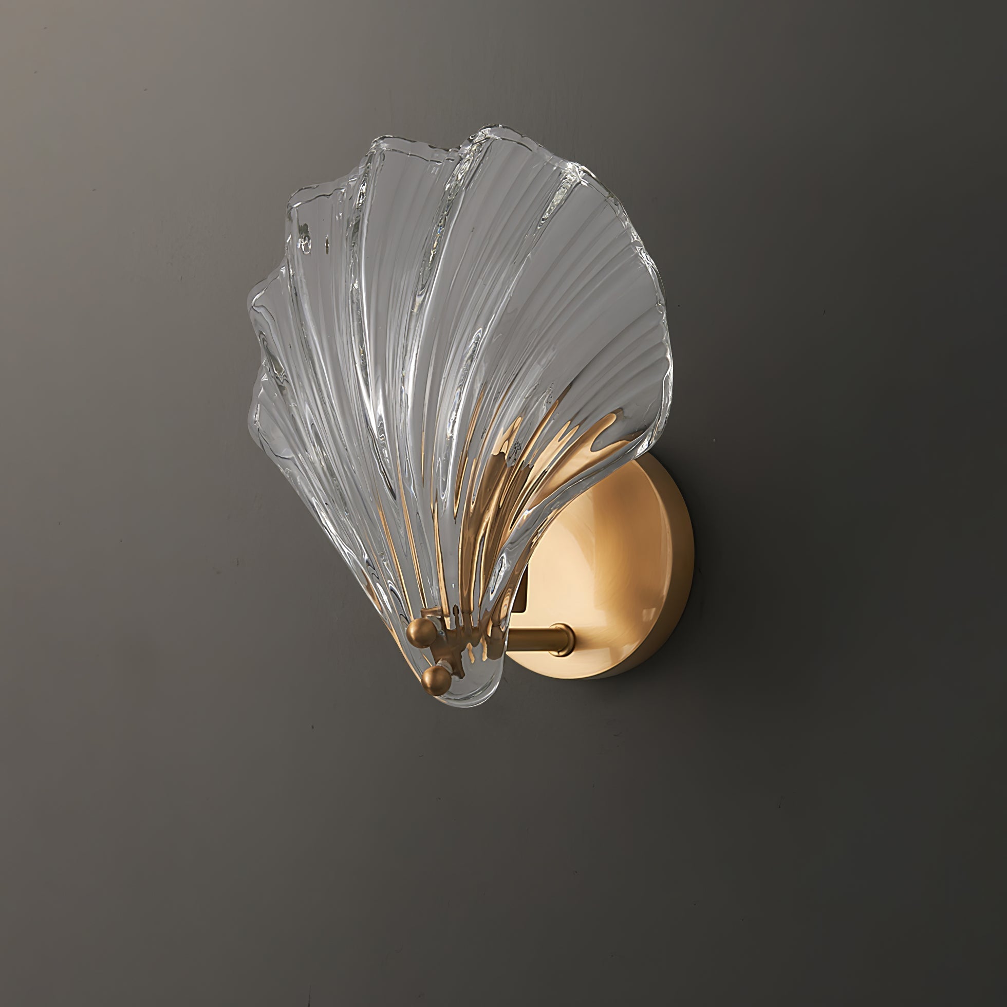 Neo Premium Elegance Brass Glass Wall Light-Neutral Decor