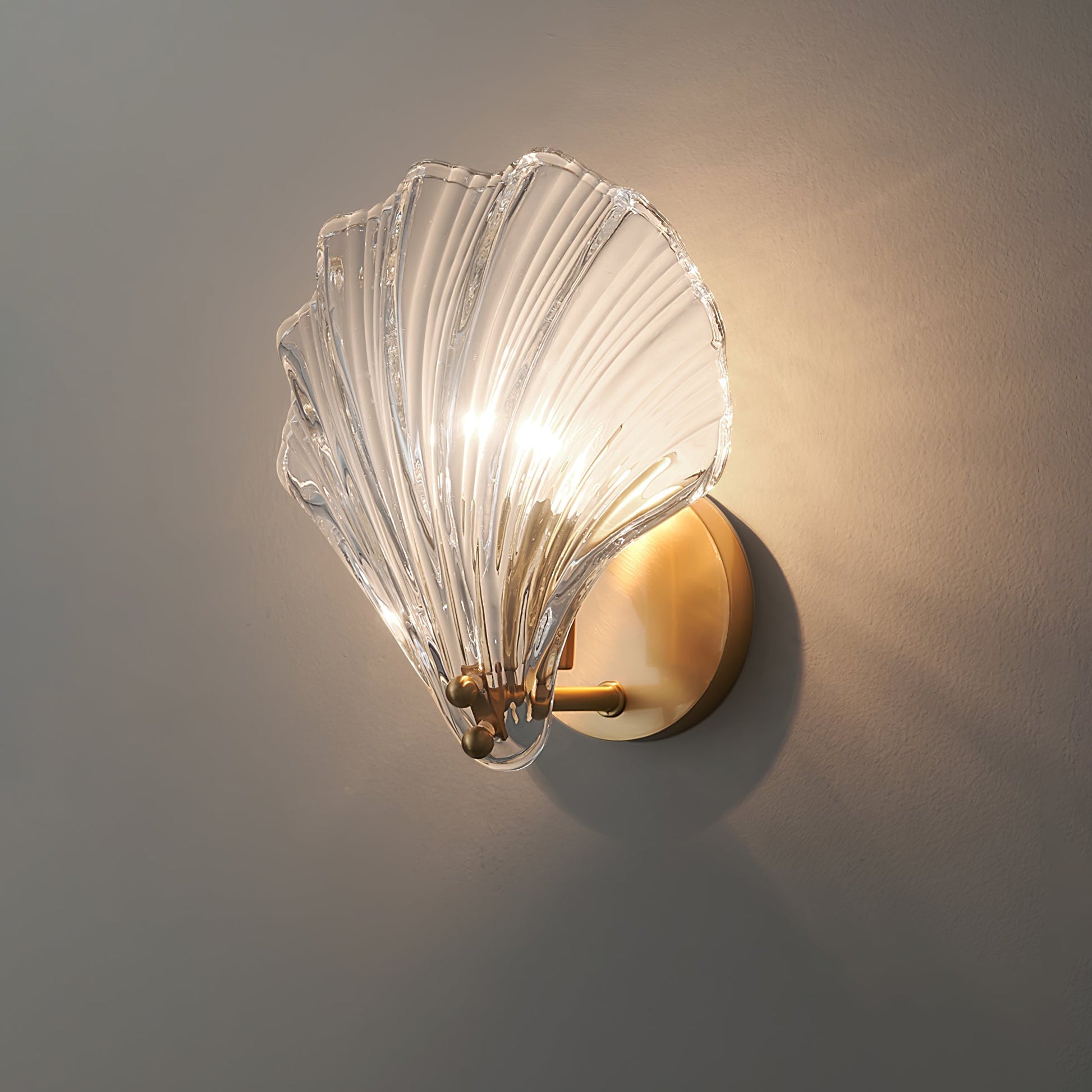 Neo Premium Elegance Brass Glass Wall Light-Neutral Decor