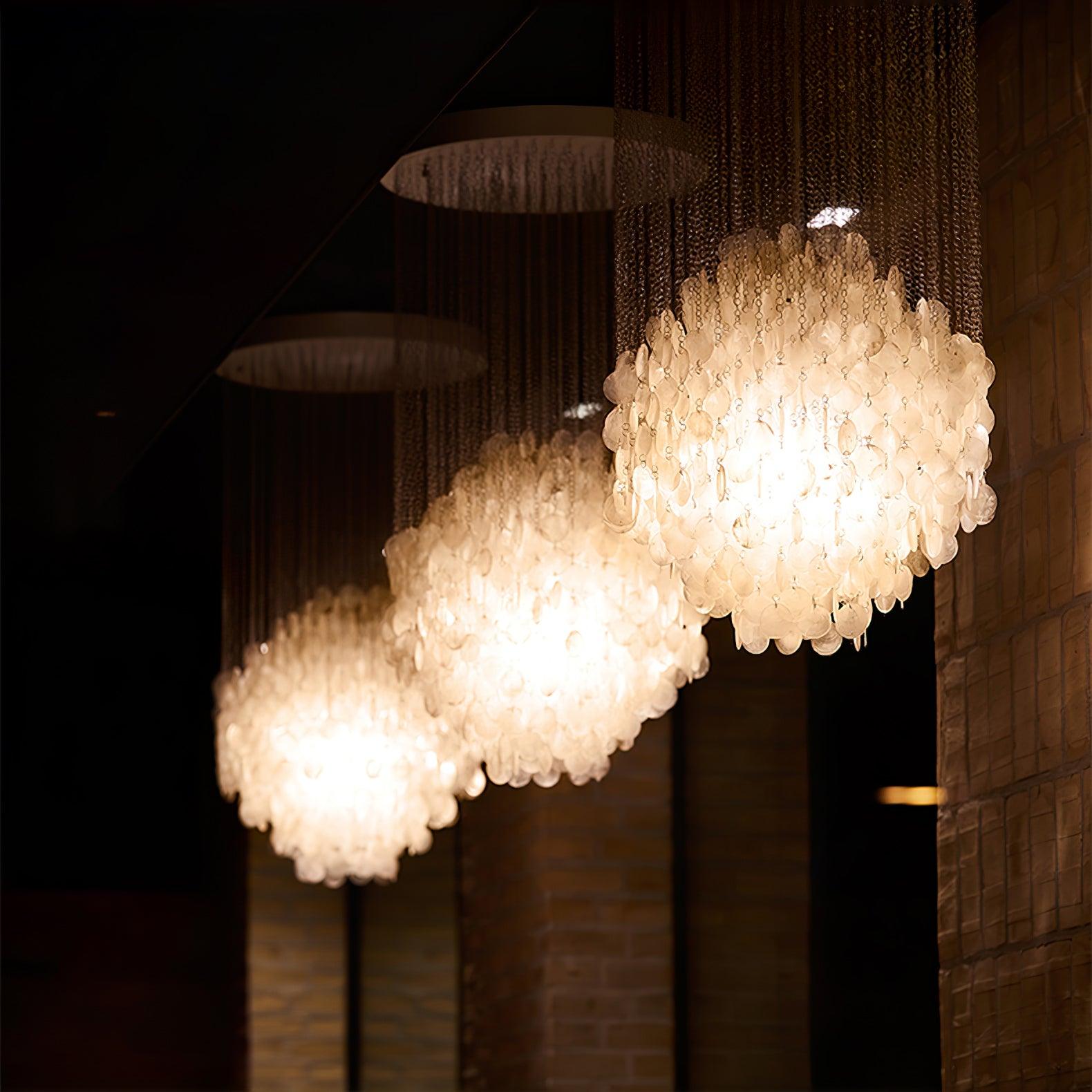 Neloza Coastal Shell Pendant Light-Neutral Decor