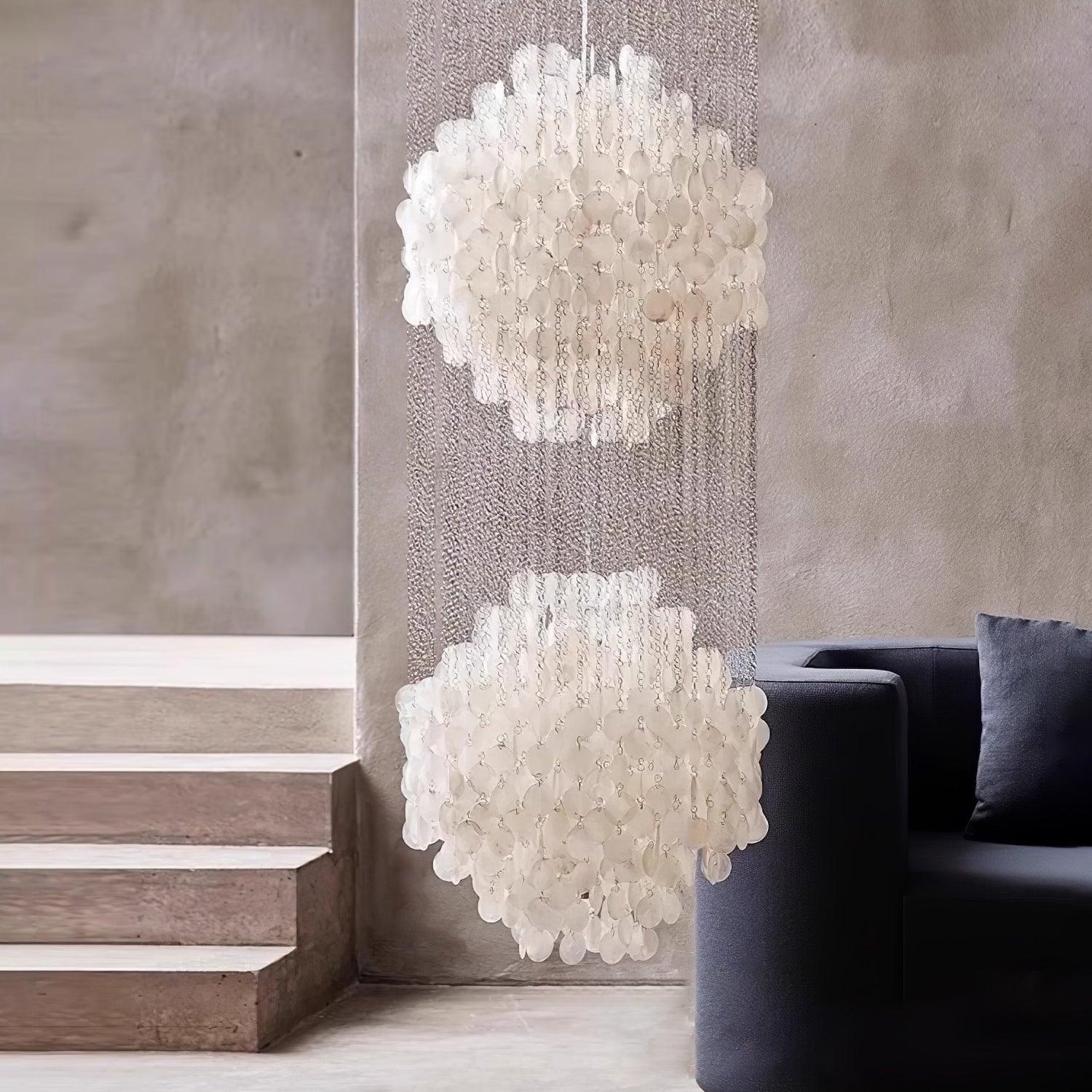Neloza Coastal Shell Pendant Light-Neutral Decor