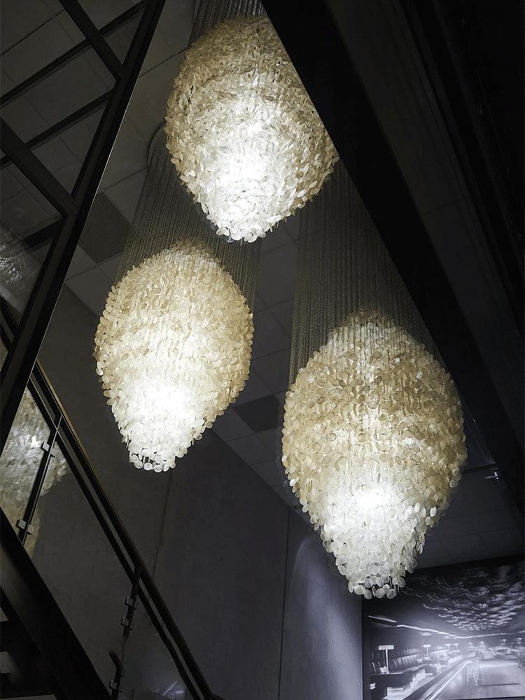 Neloza Coastal Shell Pendant Light-Neutral Decor