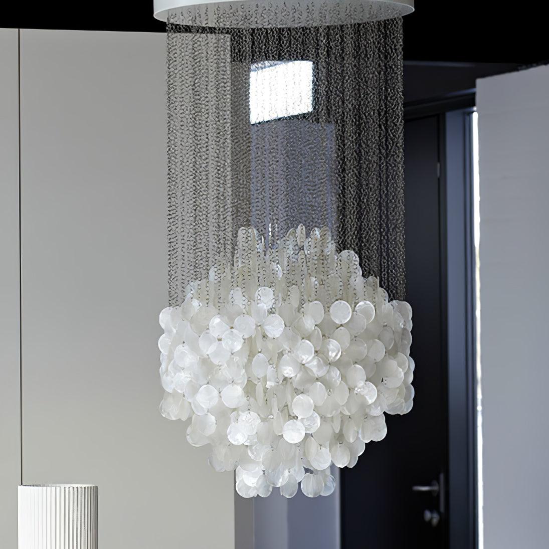 Neloza Coastal Shell Pendant Light-Neutral Decor