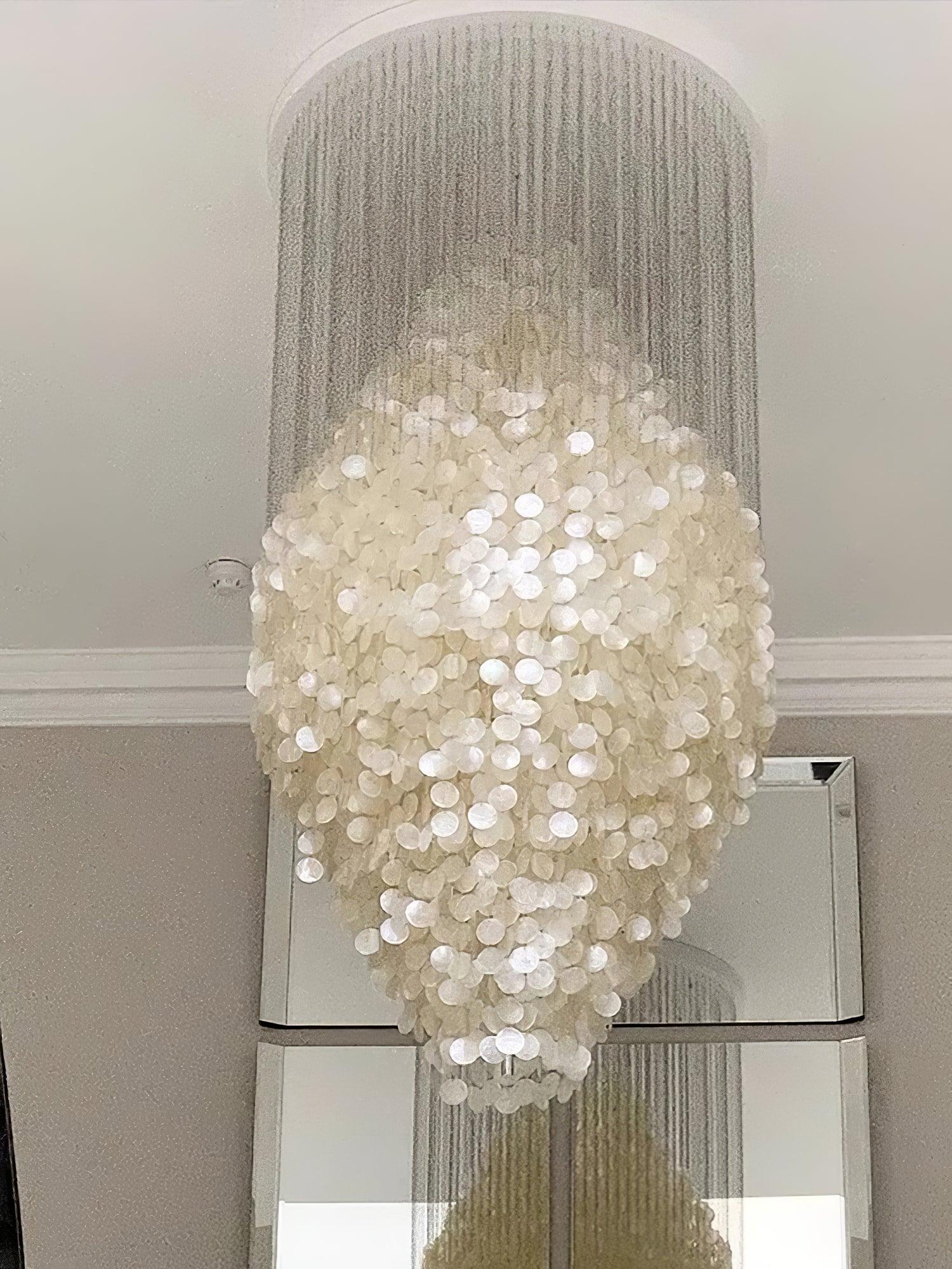 Neloza Coastal Shell Pendant Light-Neutral Decor