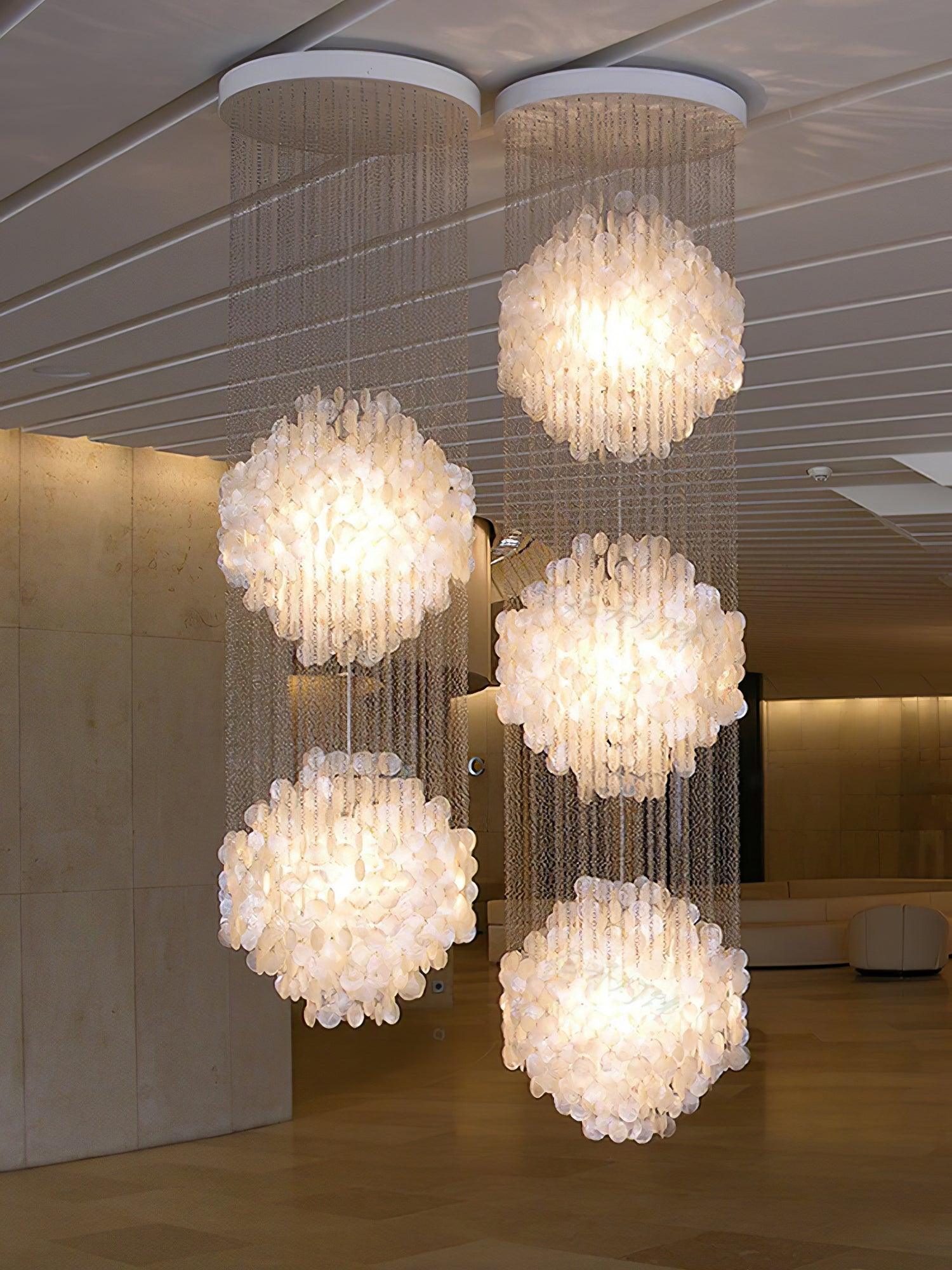 Neloza Coastal Shell Pendant Light-Neutral Decor