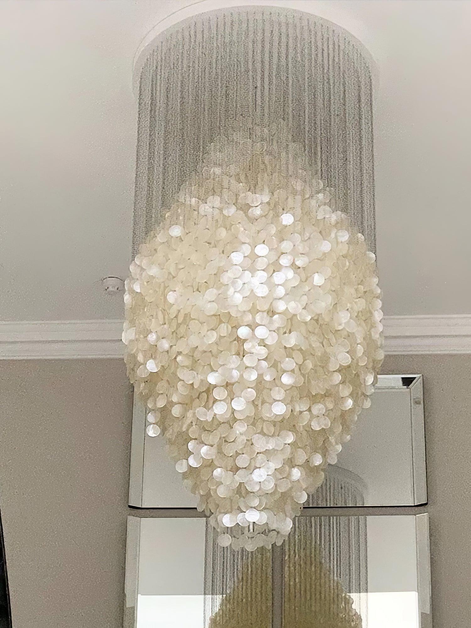 Neloza Coastal Shell Pendant Light-Neutral Decor
