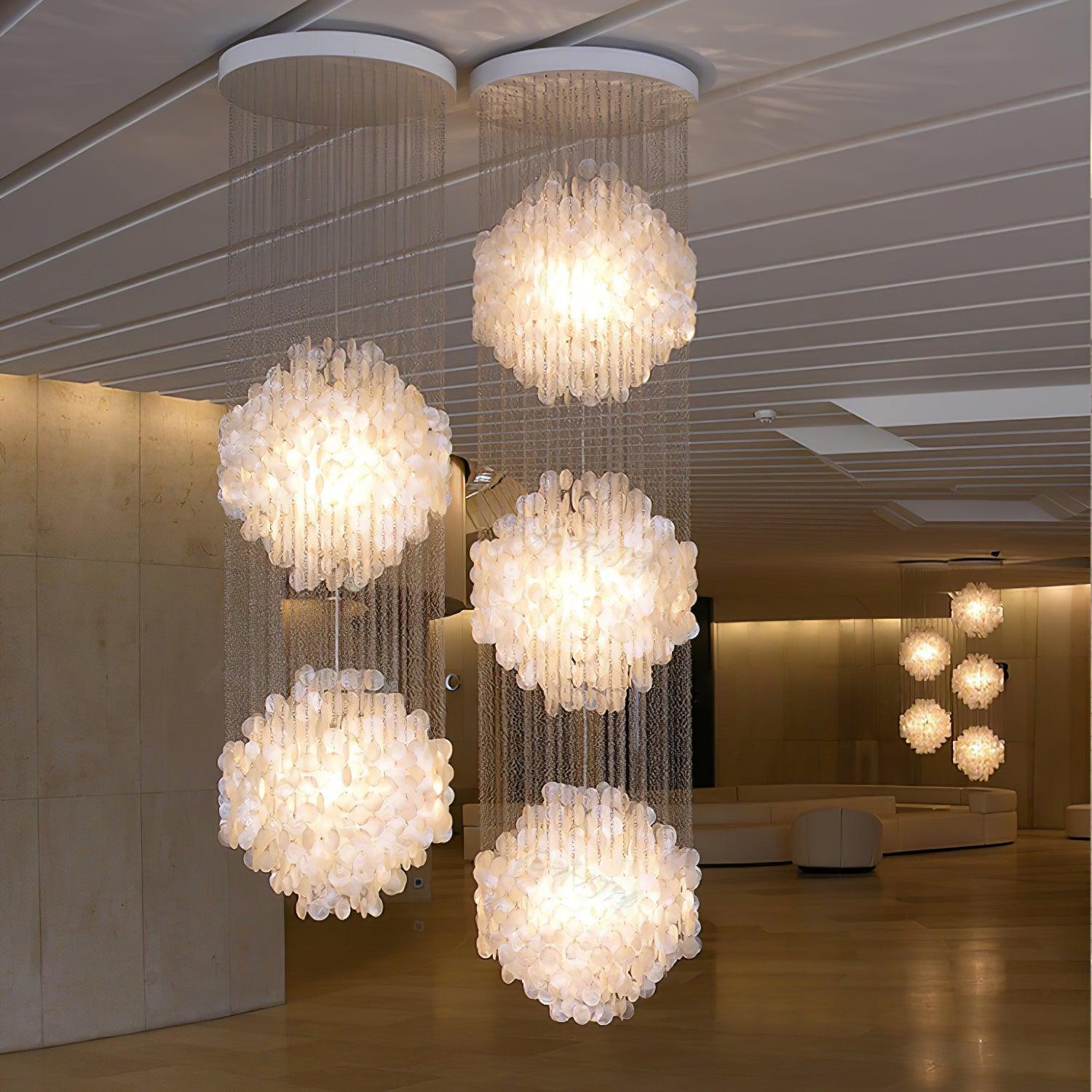 Neloza Coastal Shell Pendant Light-Neutral Decor