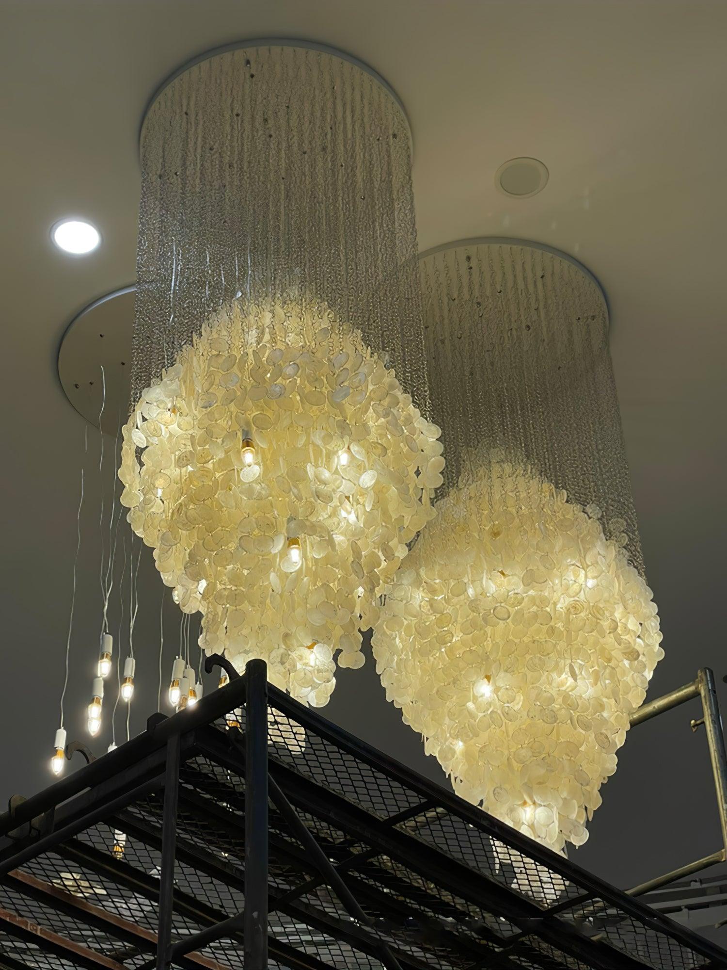 Neloza Coastal Shell Pendant Light-Neutral Decor